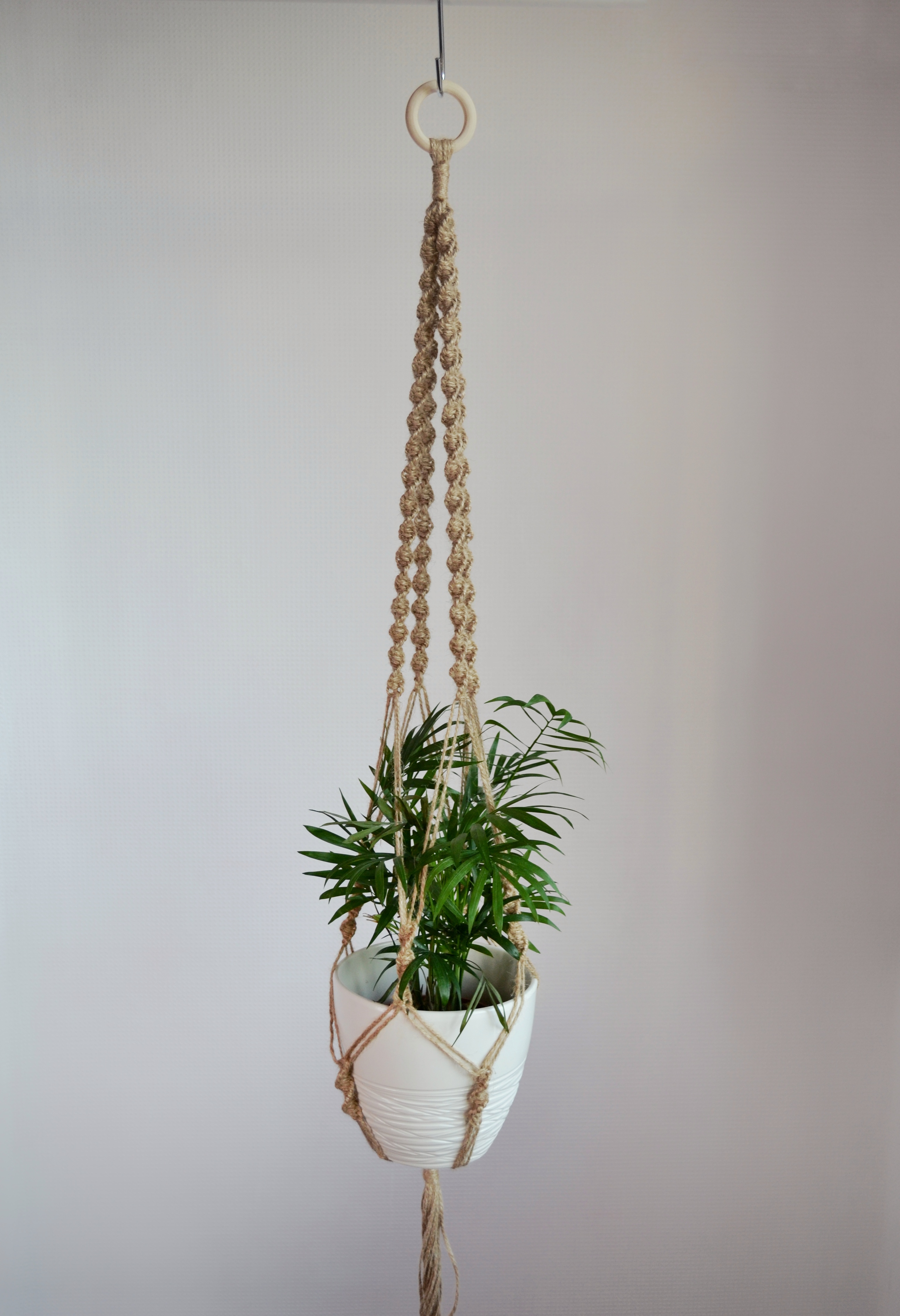 Macrame plant hanger , Jute plant holder Inspire Uplift