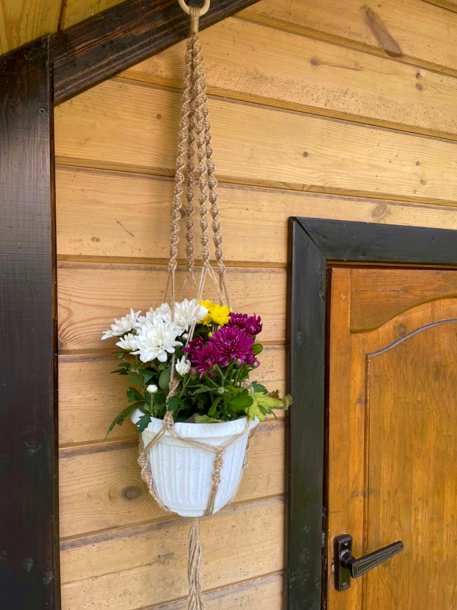 Macrame plant hanger , Jute plant holder Inspire Uplift