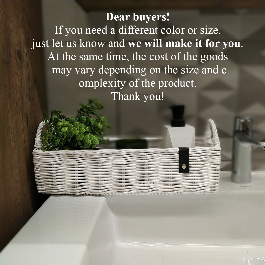 Black toilet paper basket. Woven rectangle toilet tray. Toil - Inspire Uplift