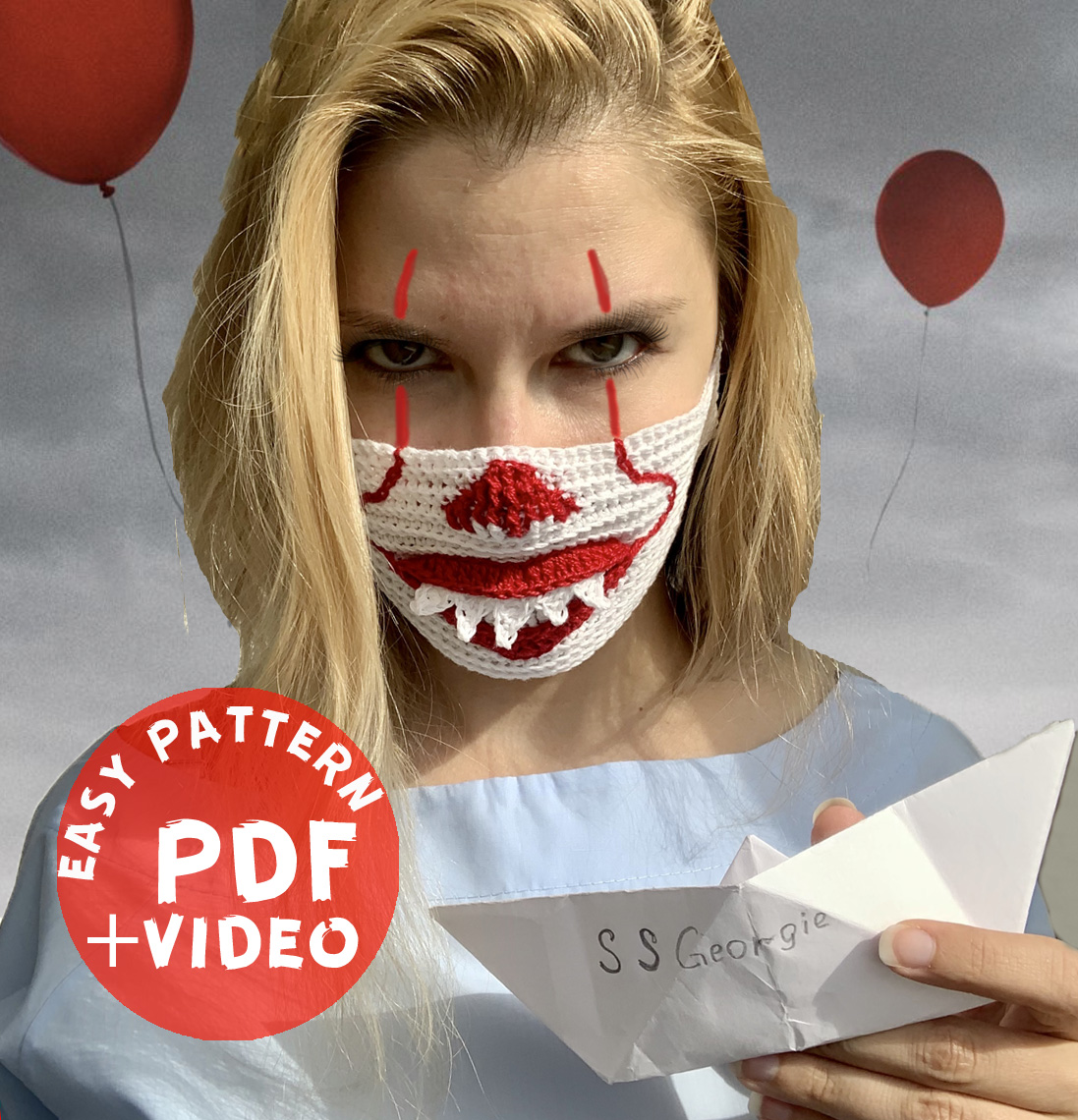 Scary Halloween Face Mask, Clown Face Mask, Face Horror Adul Inspire