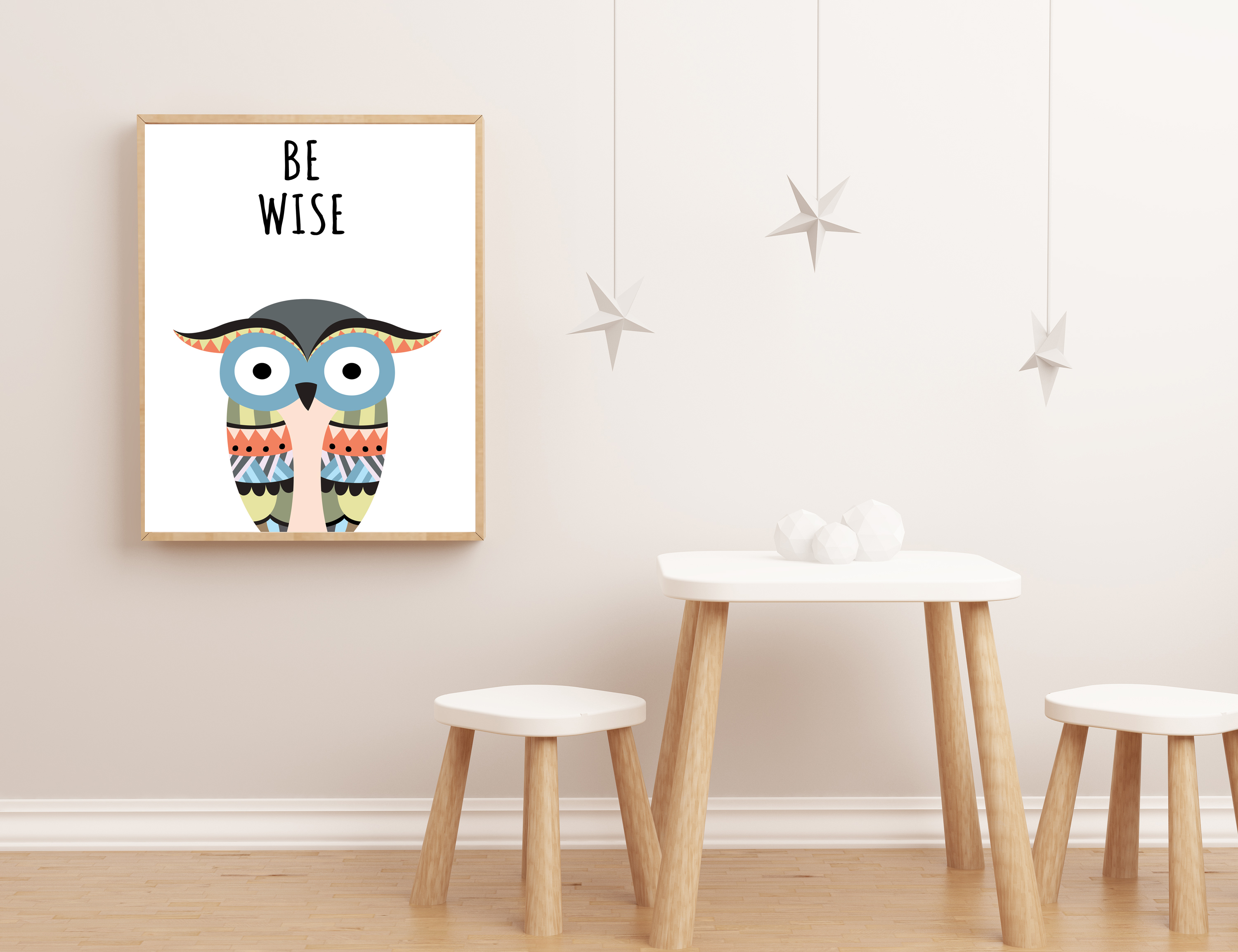Nursery wall art, Be brave wall art, Bear nursery wall art, Inspire Uplift