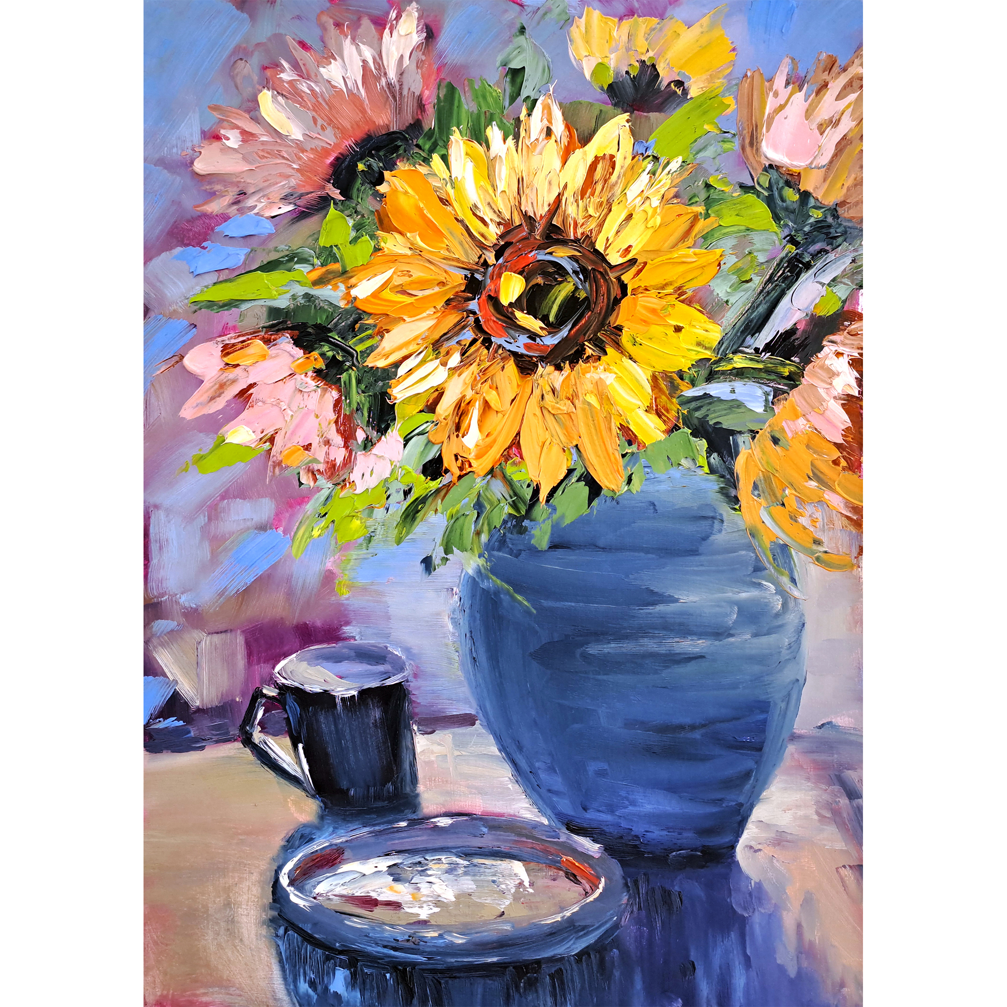 Sunflowers Oil Painting Impasto Still Life Art Flowers Origi | Inspire ...