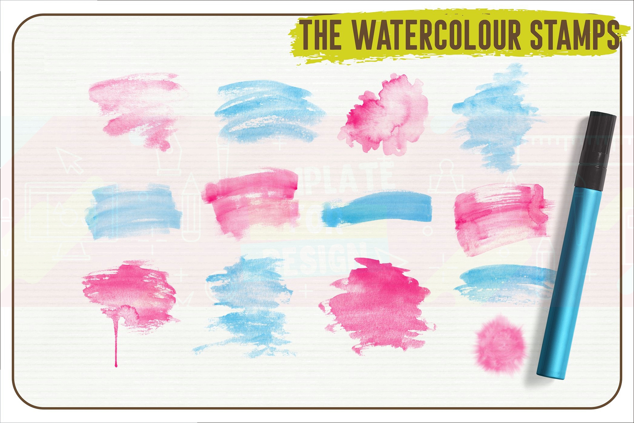 Watercolor Brush Pack for Procreate, Watercolor bundle Proc Inspire