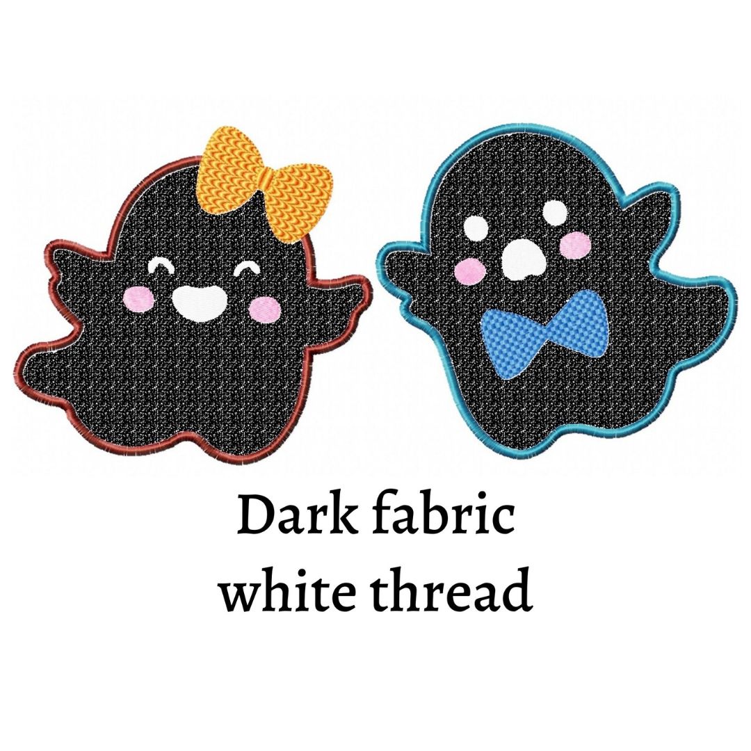Ghost Applique machine embroidery design DIGITAL 5 sizes Inspire Uplift
