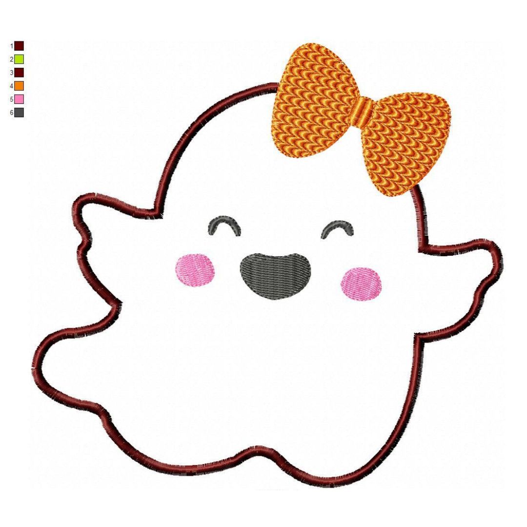 Ghost Applique machine embroidery design DIGITAL 5 sizes Inspire Uplift