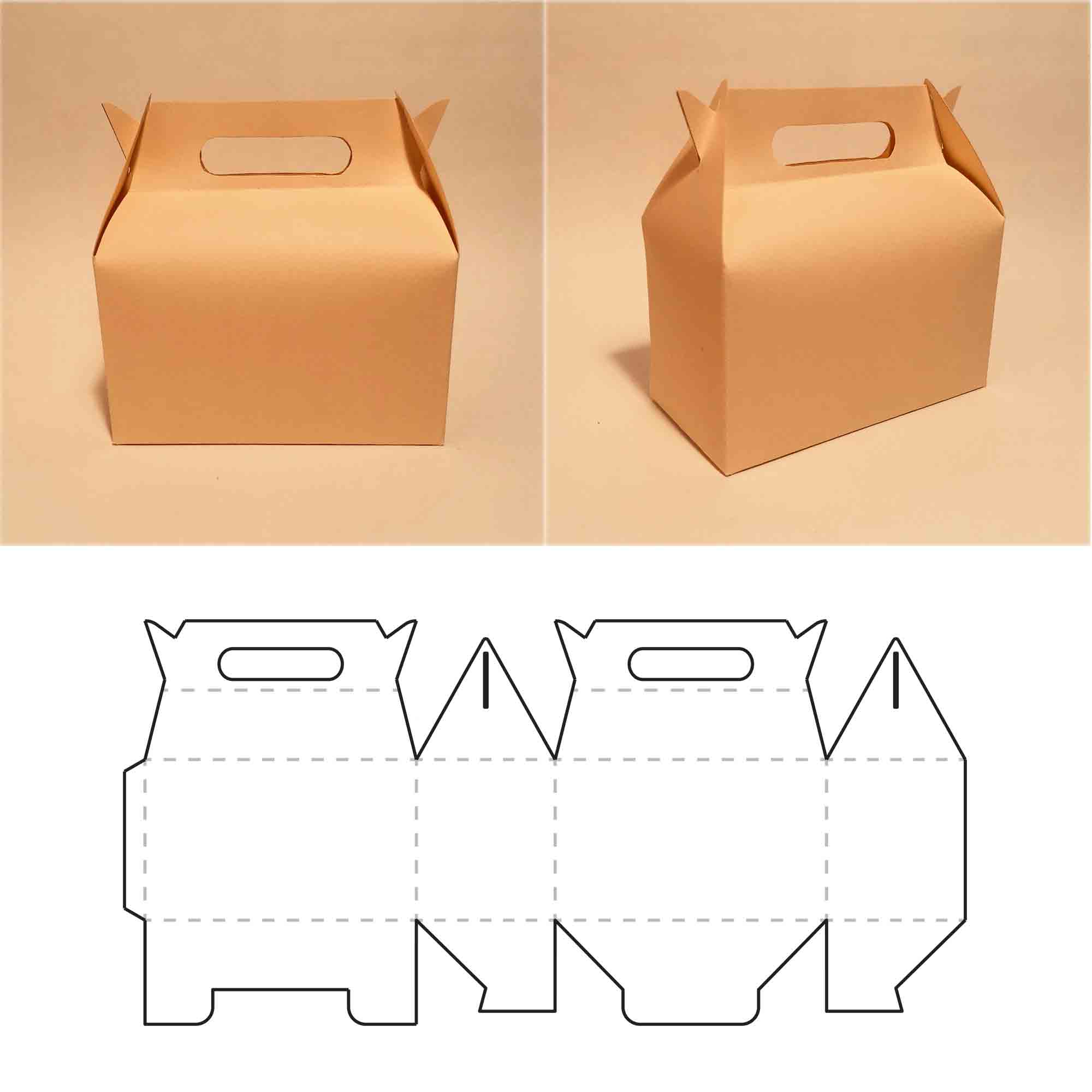 Box With Handle Template Square Box Cube Box Favor Box G Inspire 