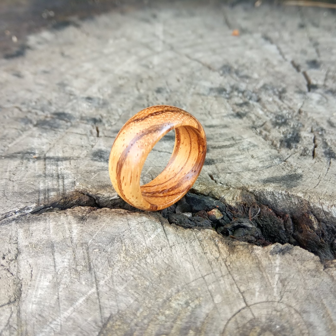 Zebra Wood Ring, Handmade Wood Ring, Custom Wood Ring, Mens Inspire