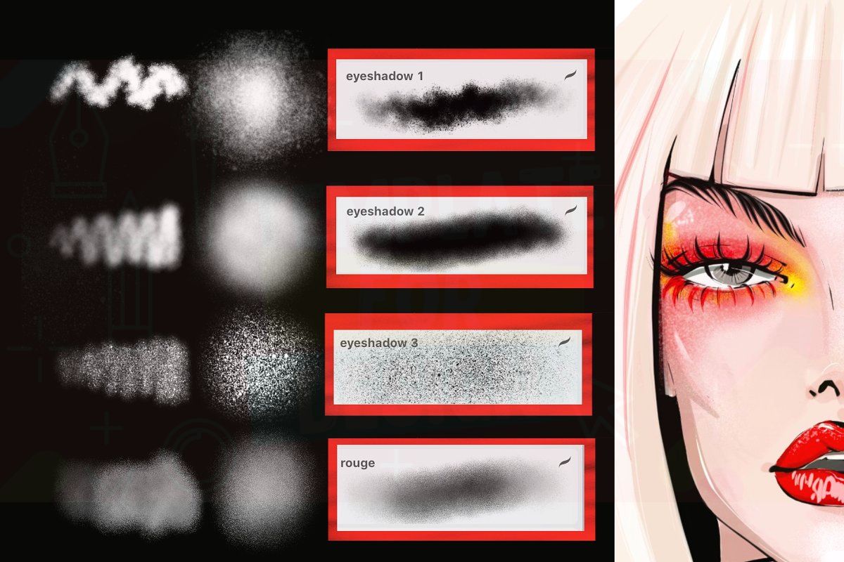 Watercolor Brush Pack for Procreate, Watercolor bundle Proc Inspire