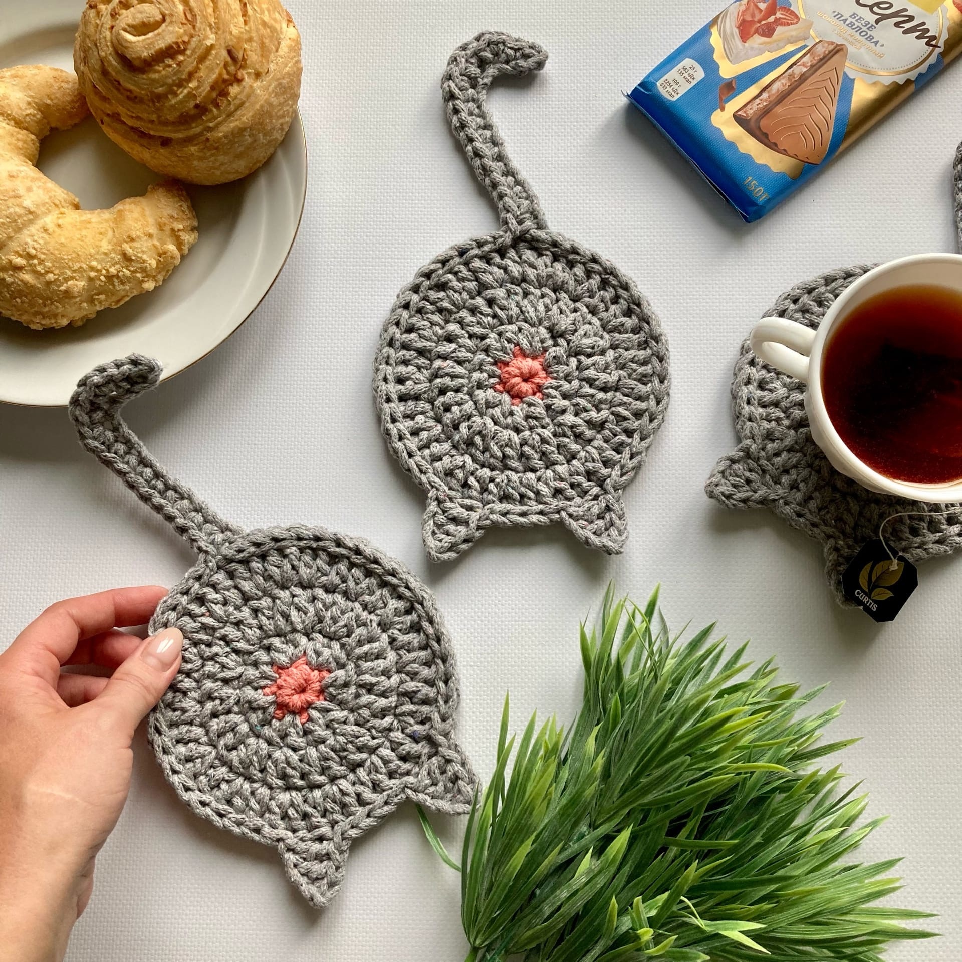Set of Coasters 3 Cat coaster Table Decor Coaster for Coffee | Inspire ...