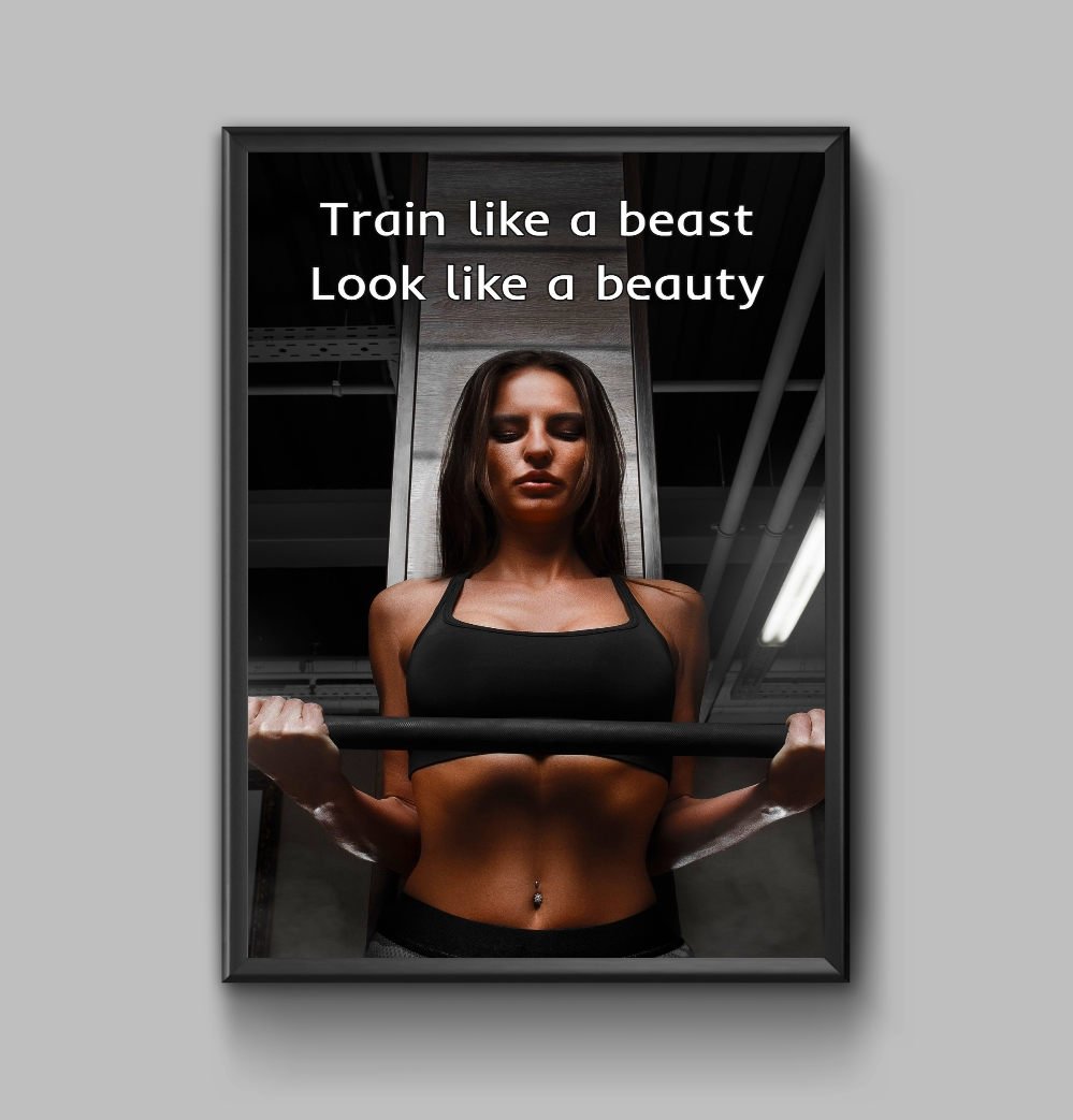 Workout Motivation Quote Poster Digital Download Inspire Uplift
