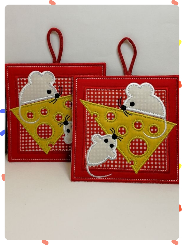 ITH design Digital embroidery Patterns Pot Holders Kitchen D Inspire