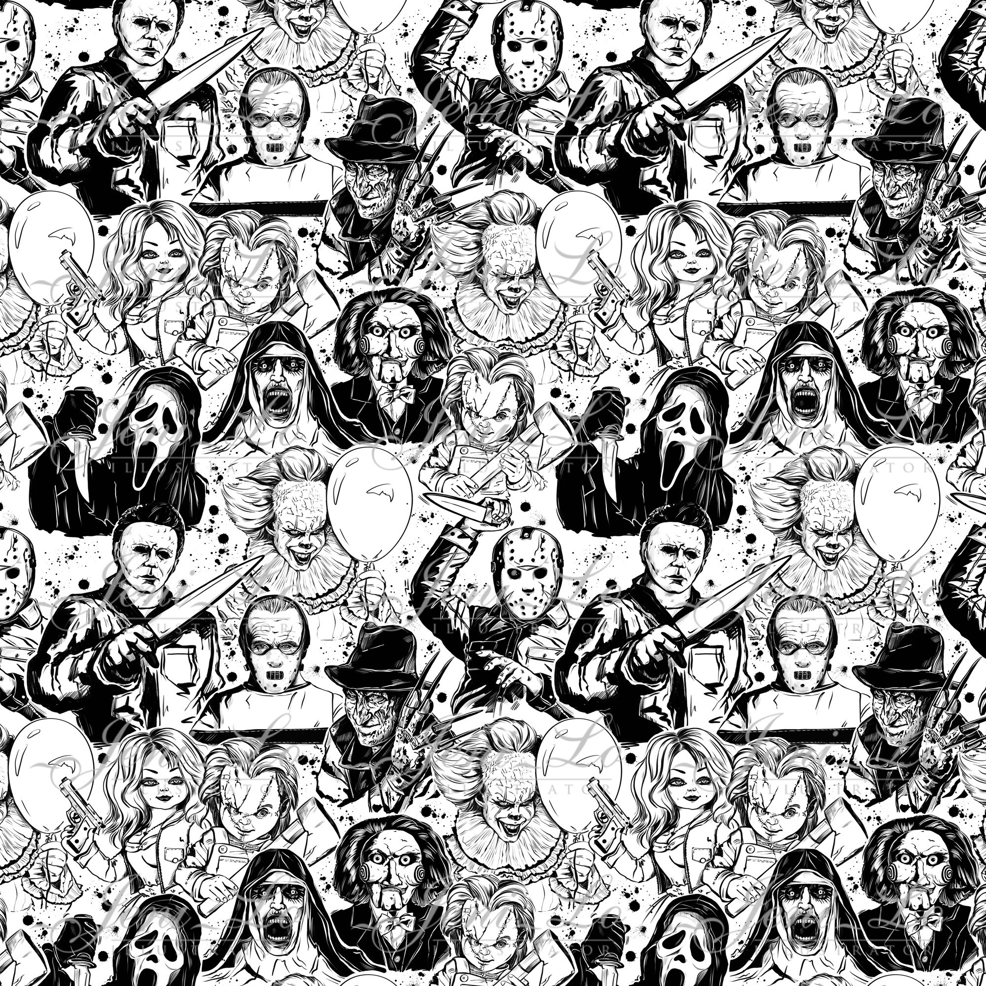 Horror Movie Patterns 60 Photos - Moonagedaydream.film