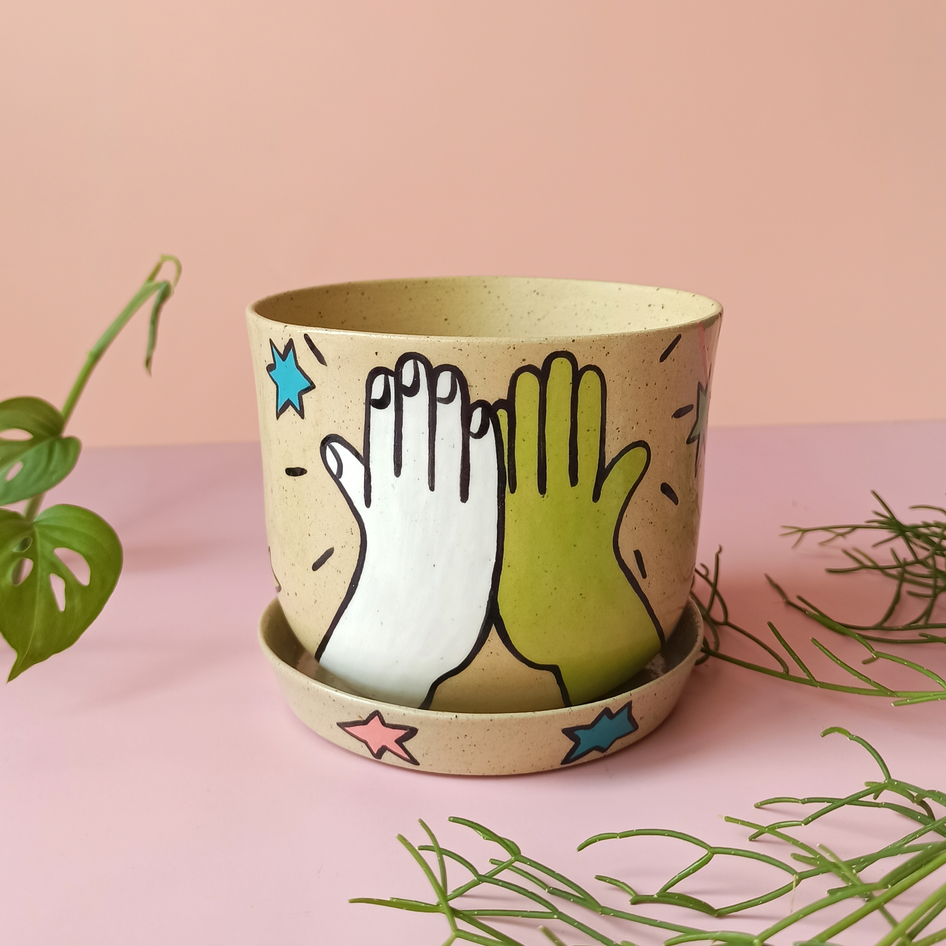 Unique gift for friend, ceramic plant pot, funny home decor, Inspire