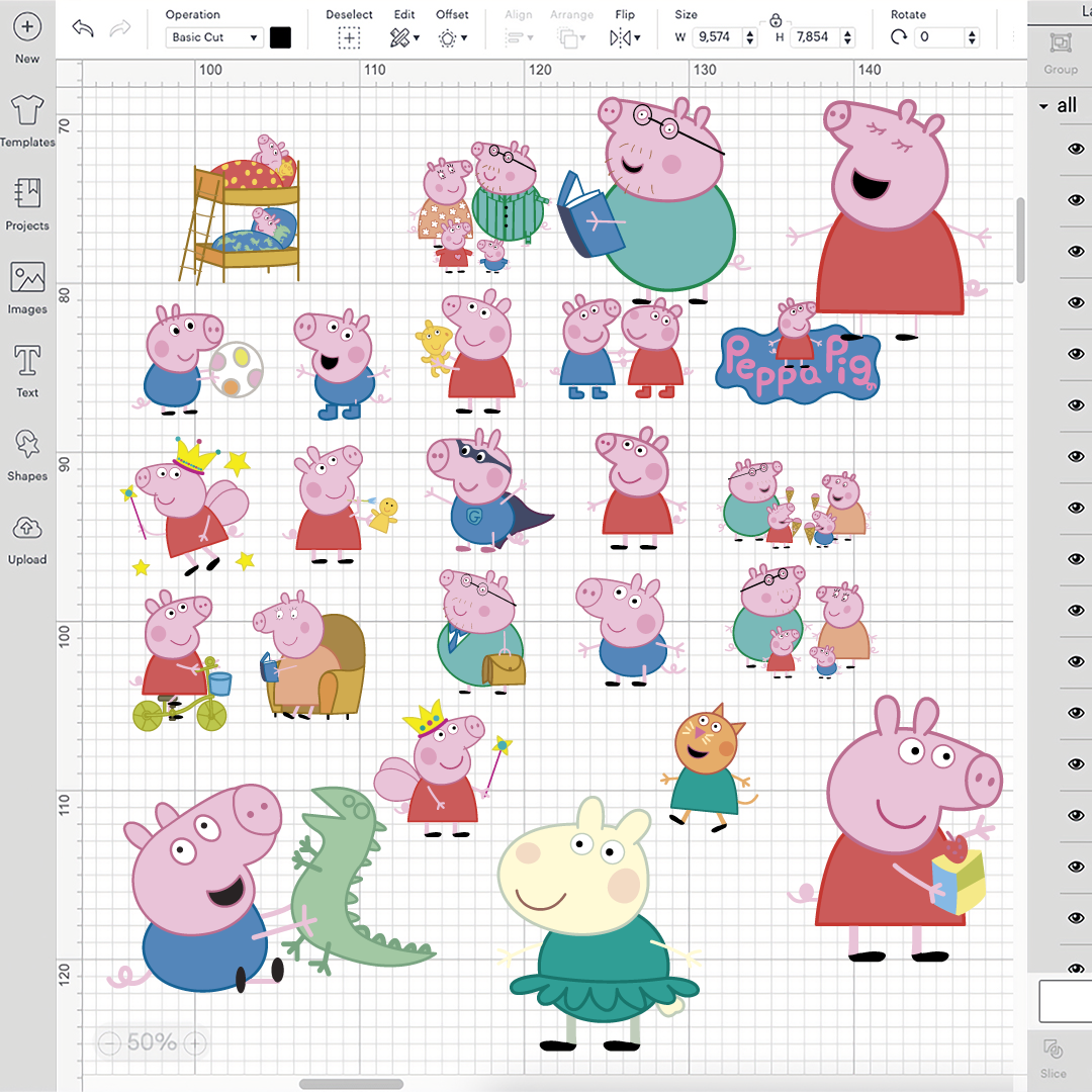 Peppa Pig Bundle SVG, Peppa Pig Cricut file, Cut files, Laye - Inspire