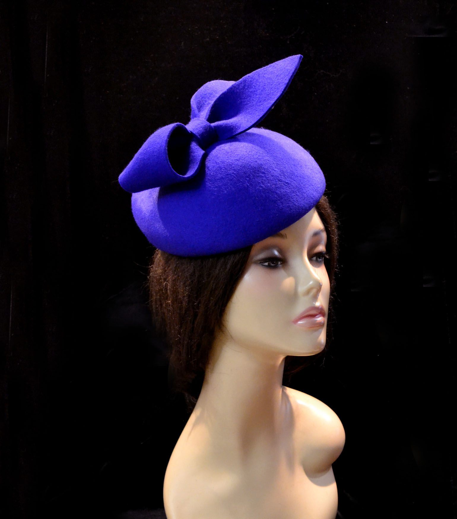 MADE TO ORDER . royal blue pillbox hat, royal blue winter ha Inspire