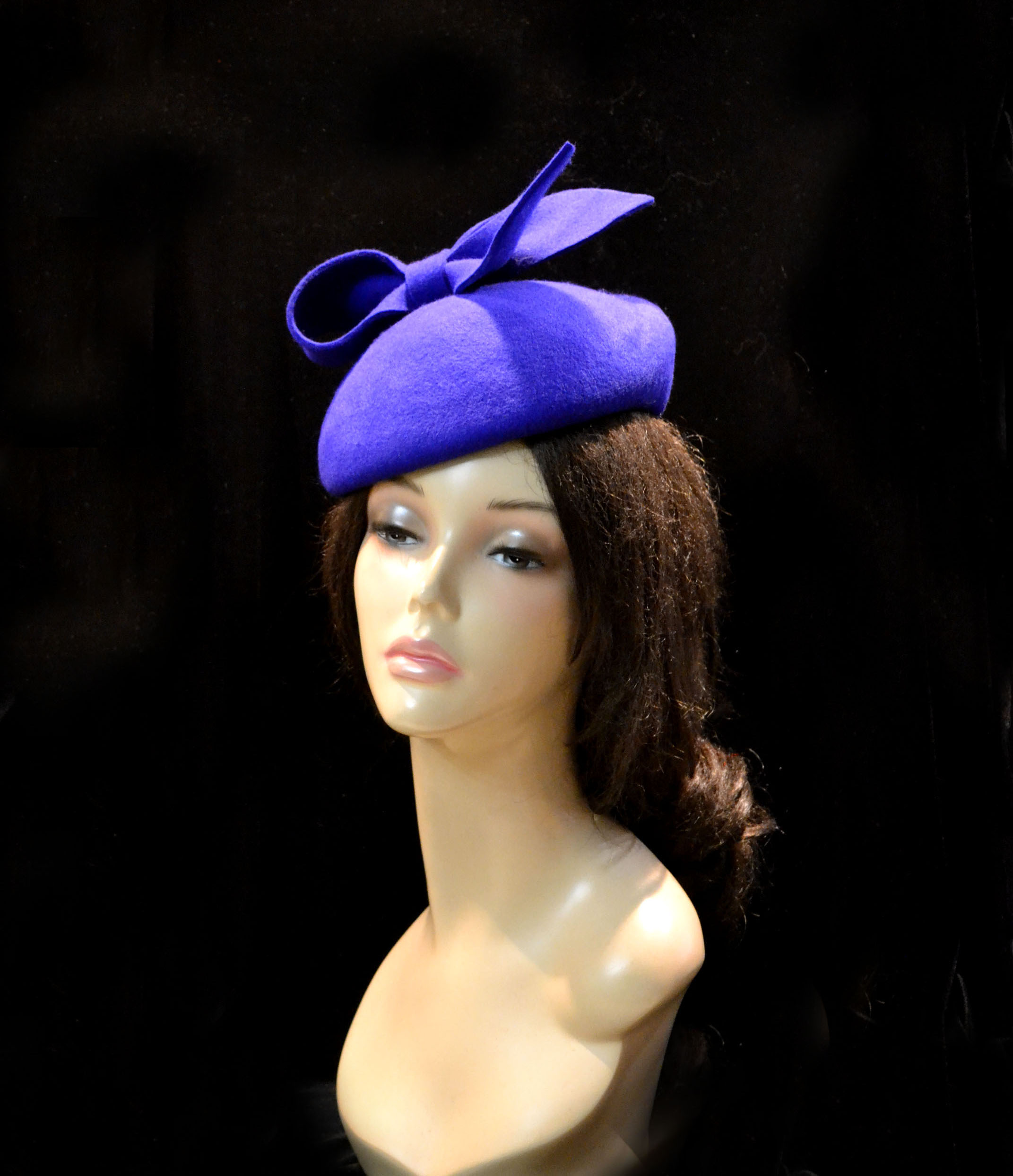 MADE TO ORDER . royal blue pillbox hat, royal blue winter ha Inspire