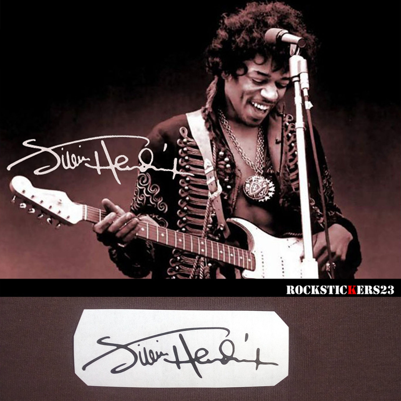 Jimi Hendrix autographs vinyl stickers without background 2 | Inspire ...