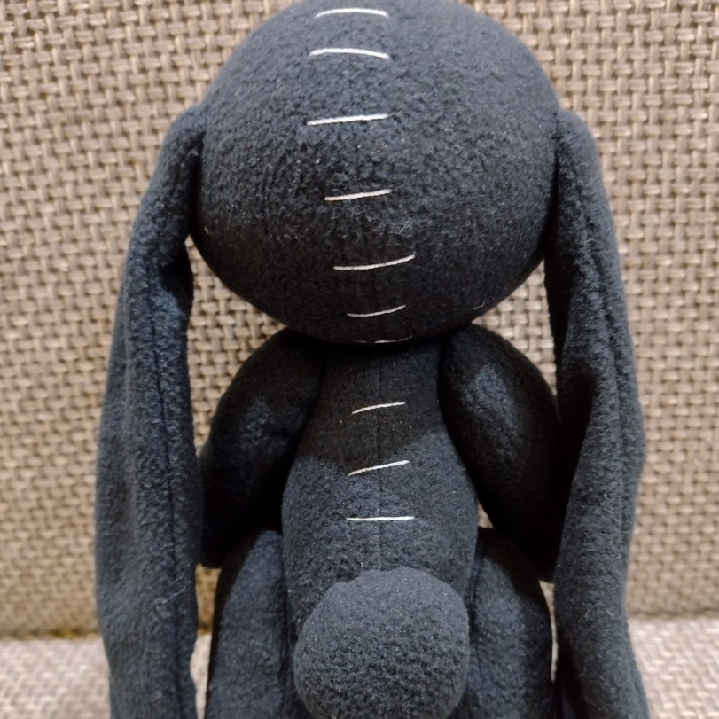 Black creepy rabbit Voodoo doll Scary toy bunny Rabbit stuff - Inspire ...