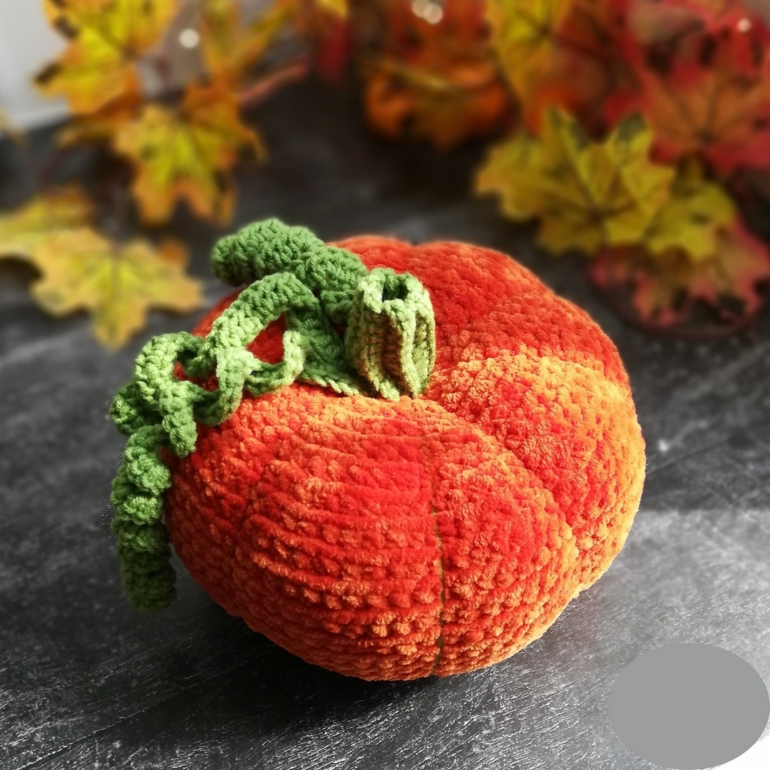 Crochet plush pumpkin pattern, amigurumi Halloween toy Inspire Uplift