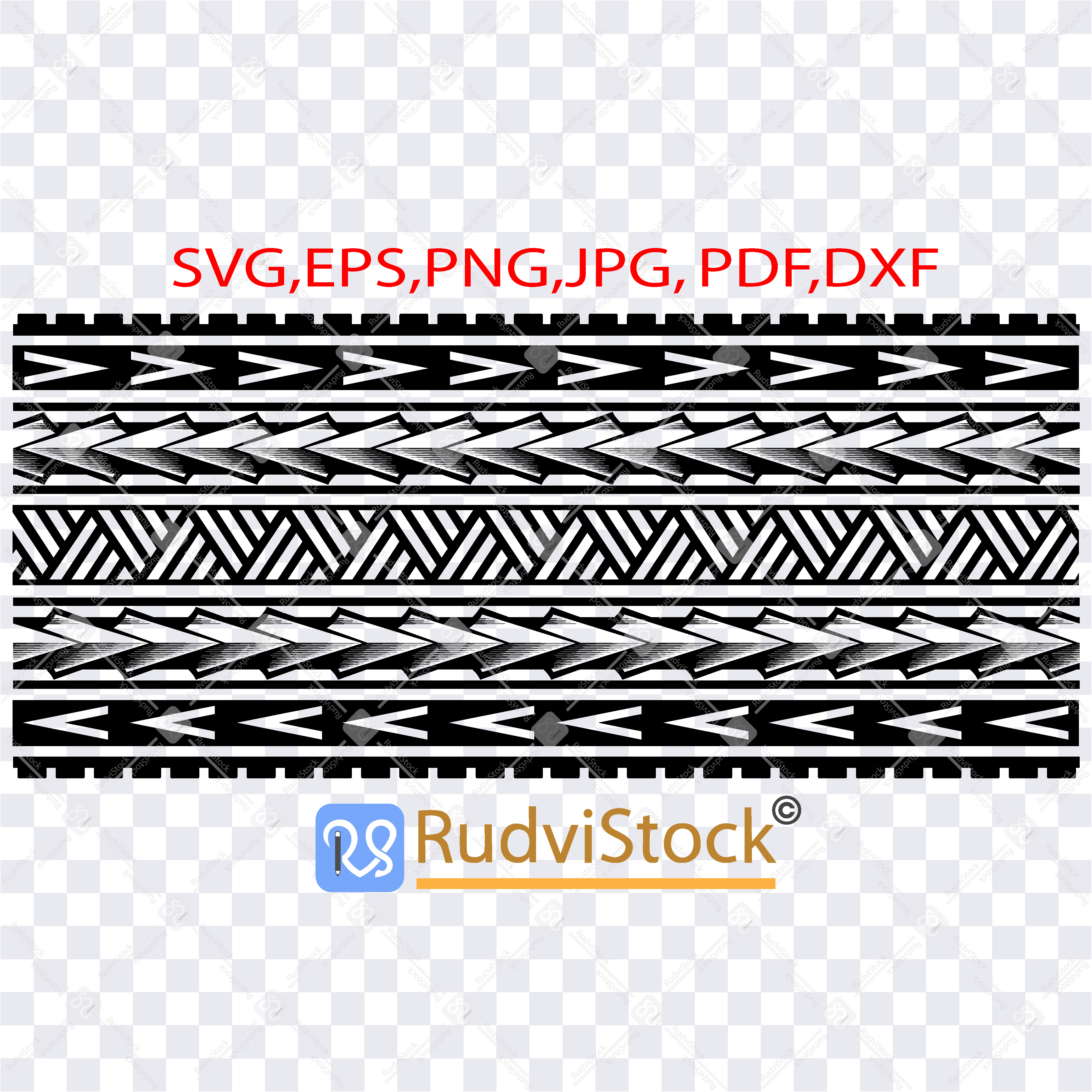 Polynesian seamless tattoo tribal border - Inspire Uplift