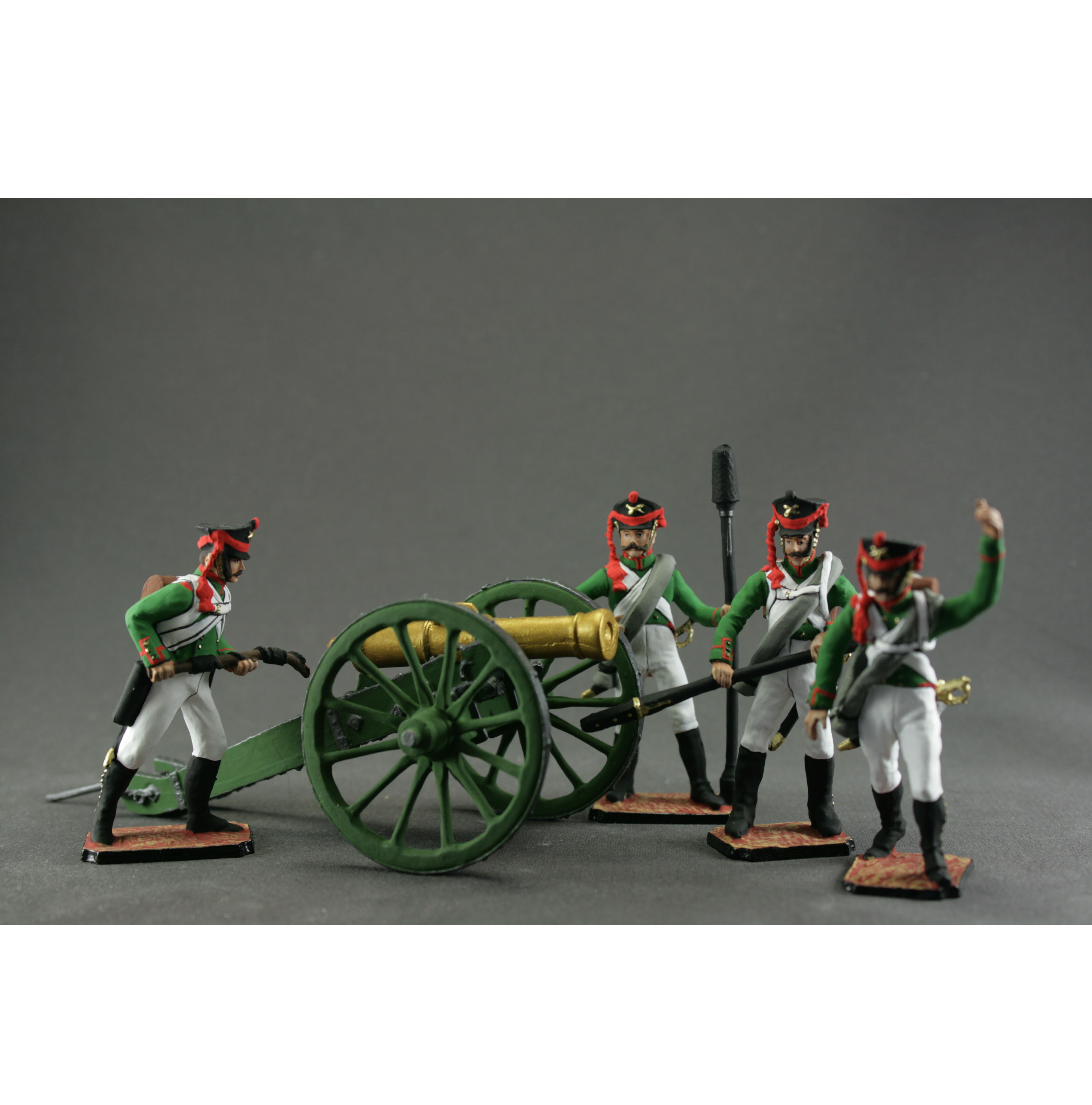 set 5 toy tin soldiers Napoleonic Wars Artillery Hand Painte Inspire