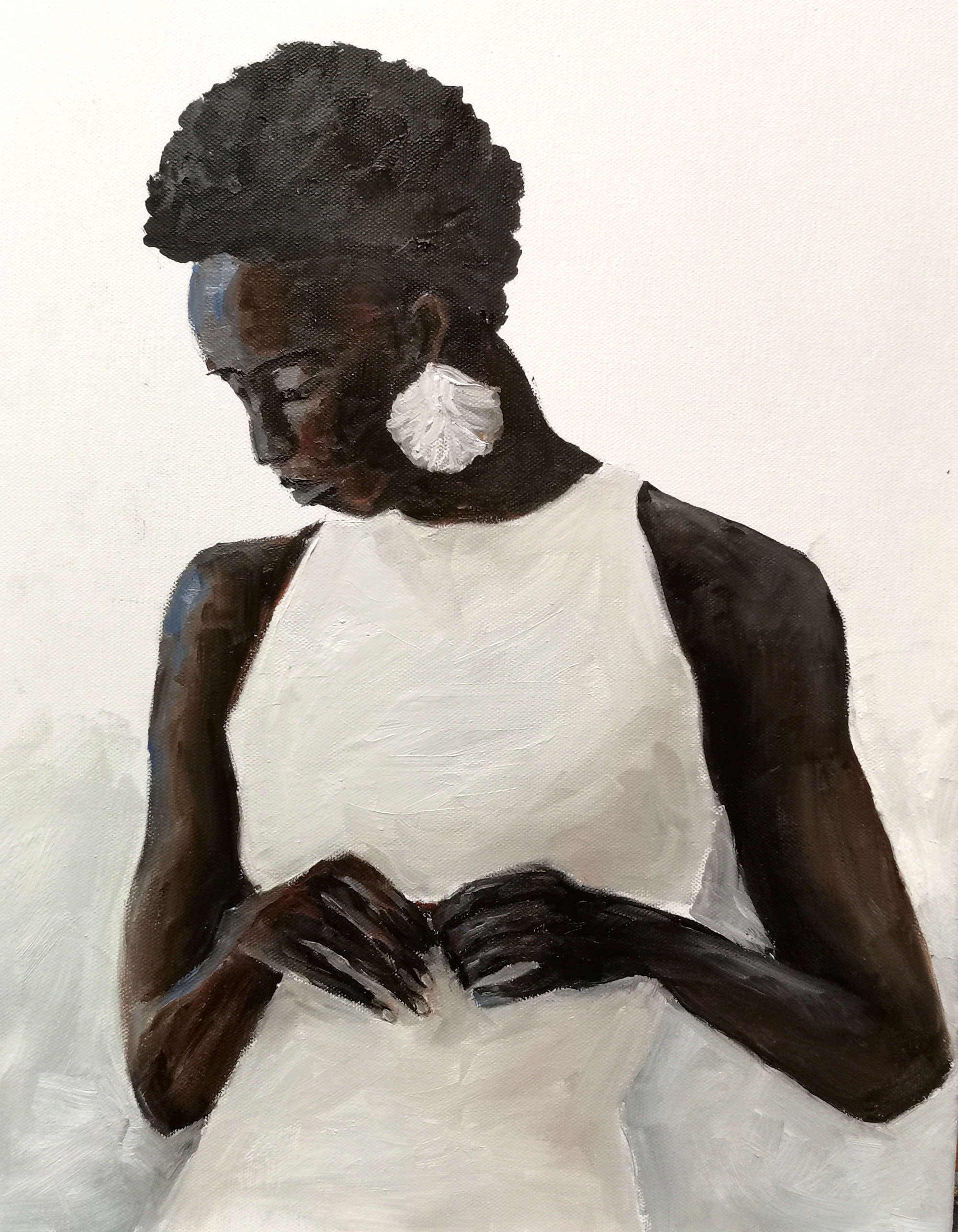 African Woman Oil Painting Original Black Bride African Gir | Inspire ...