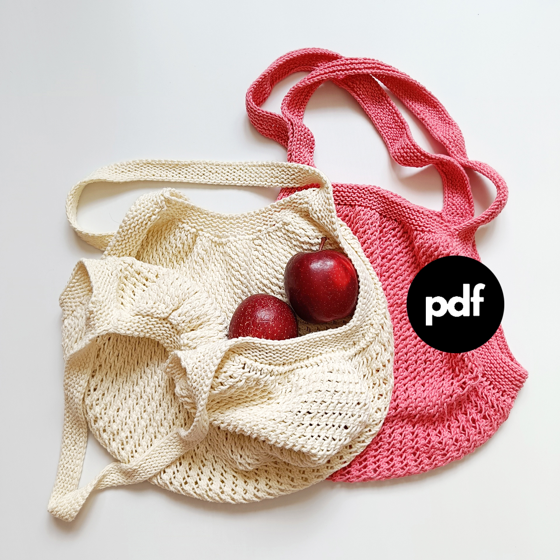 Market Bag Knitting Pattern String bag pattern pdf