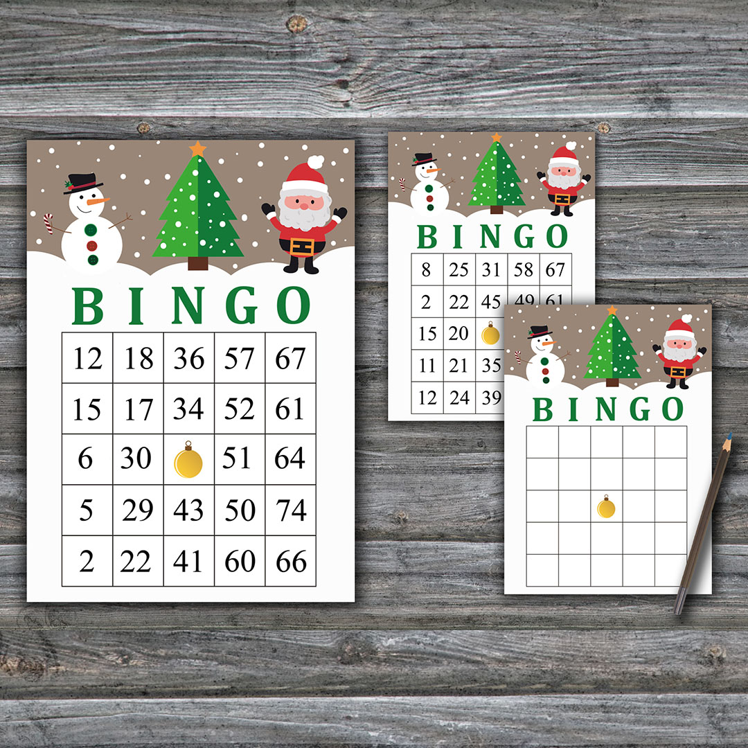 Cute Santa bingo game,Christmas bingo game card,Christmas Bi - Inspire ...