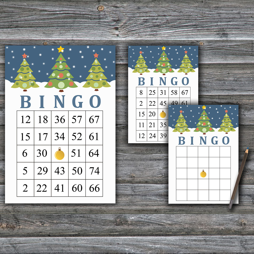 Christmas tree printable bingo,Christmas bingo game card,Chr Inspire