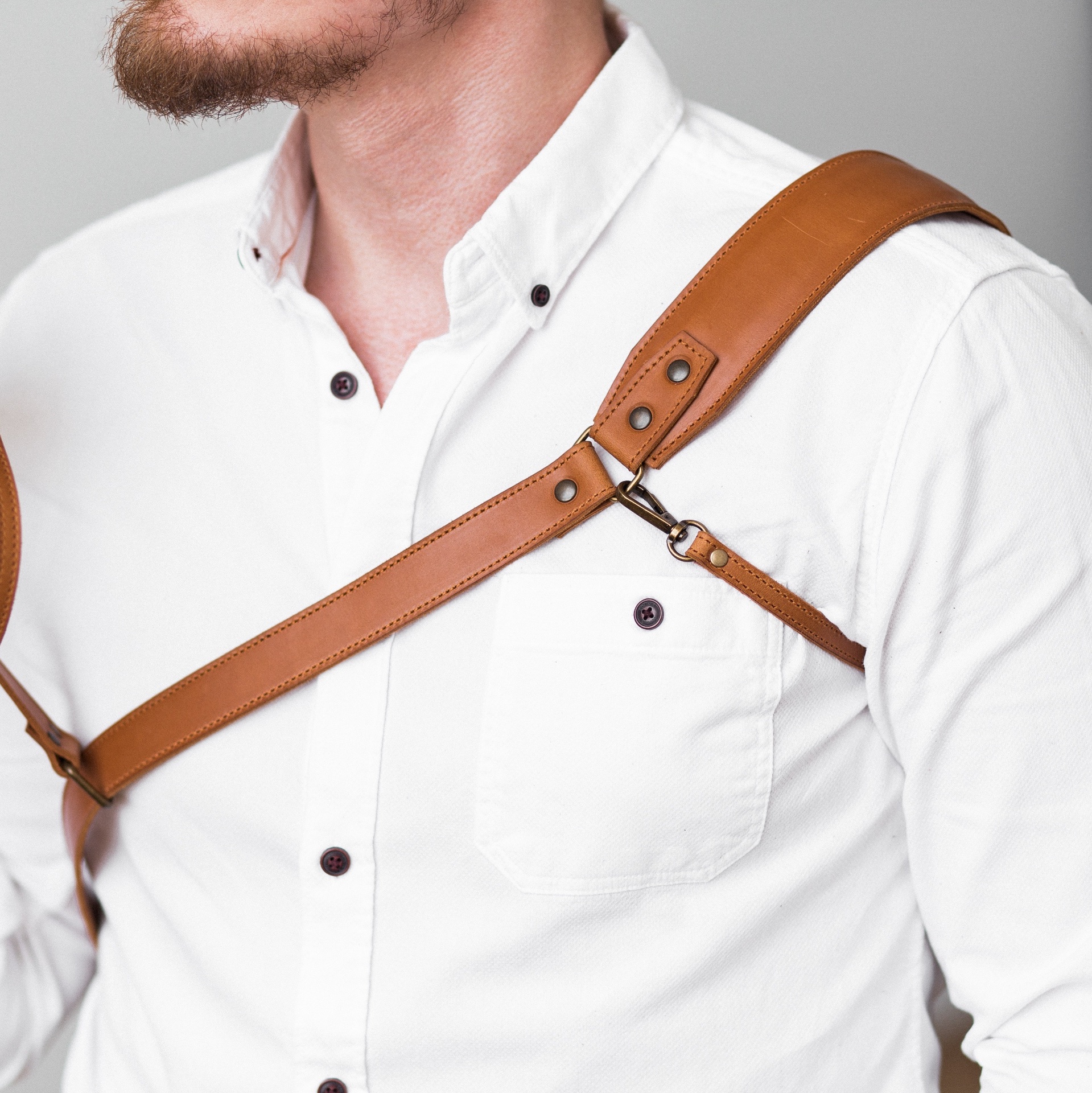 Leather Camera Strap, Shoulder Leather Camera Harness / Hitc Inspire