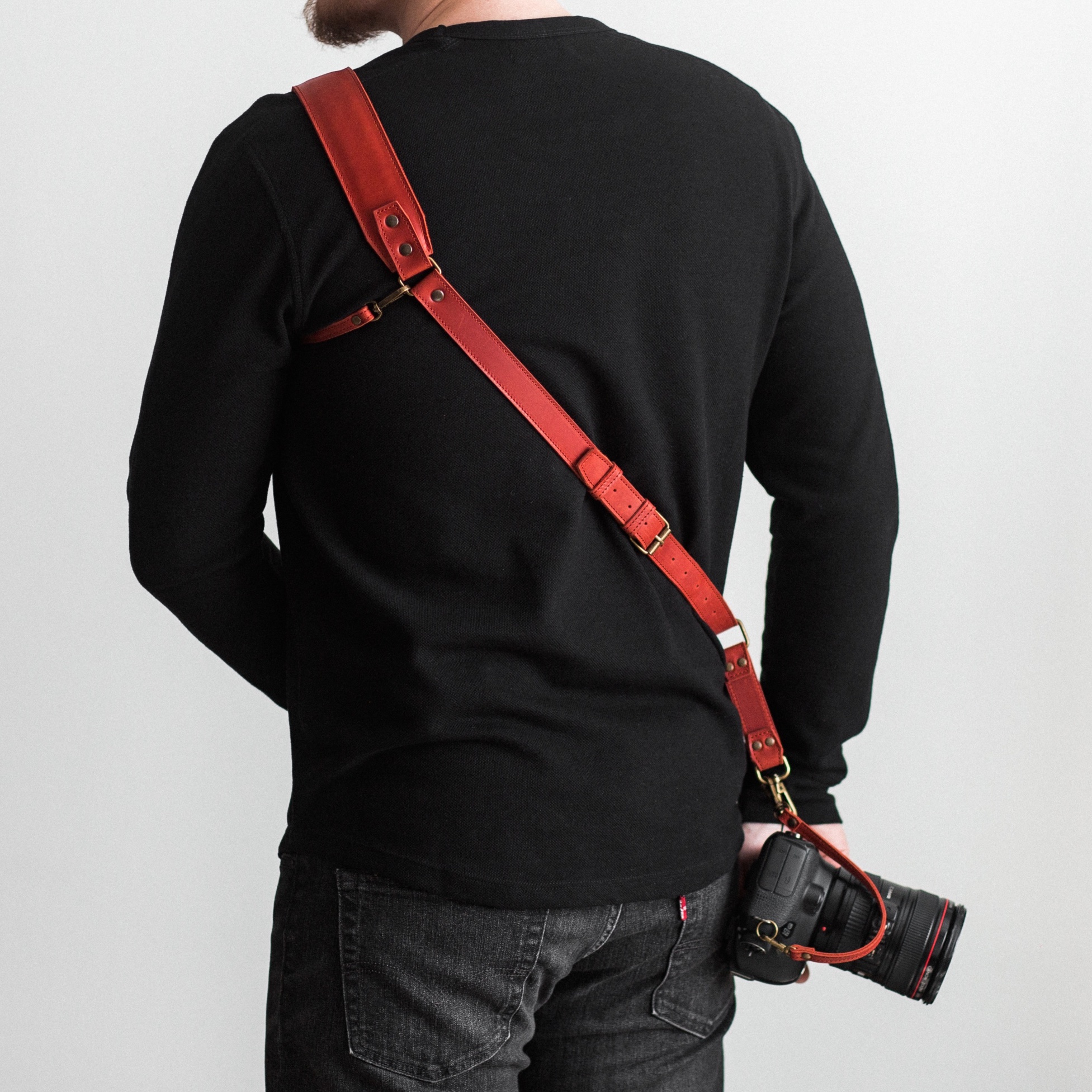 Leather Single Camera Sling, Leather Camera Strap Handcrafts Inspire
