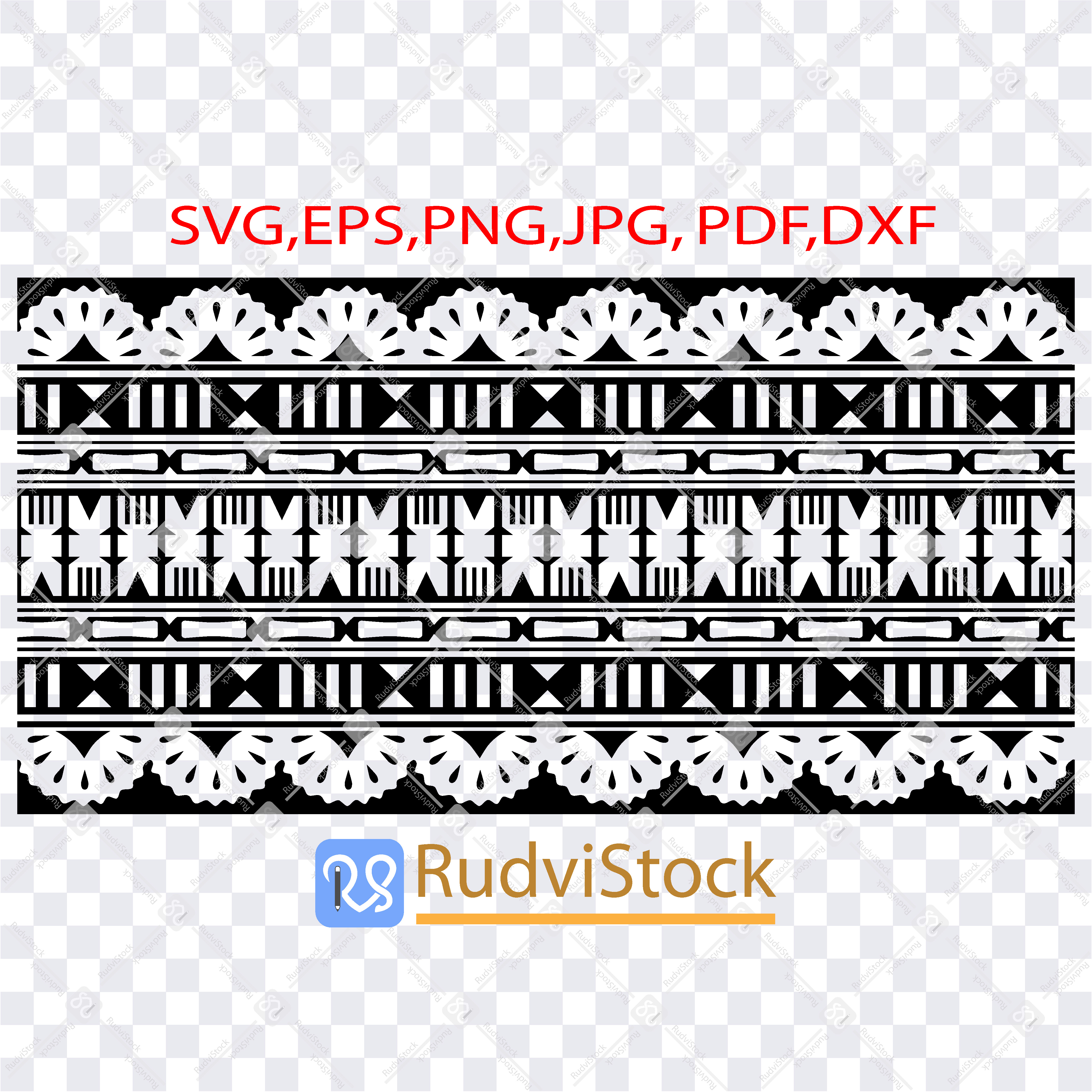 Fijian seamless border tribal design | Inspire Uplift