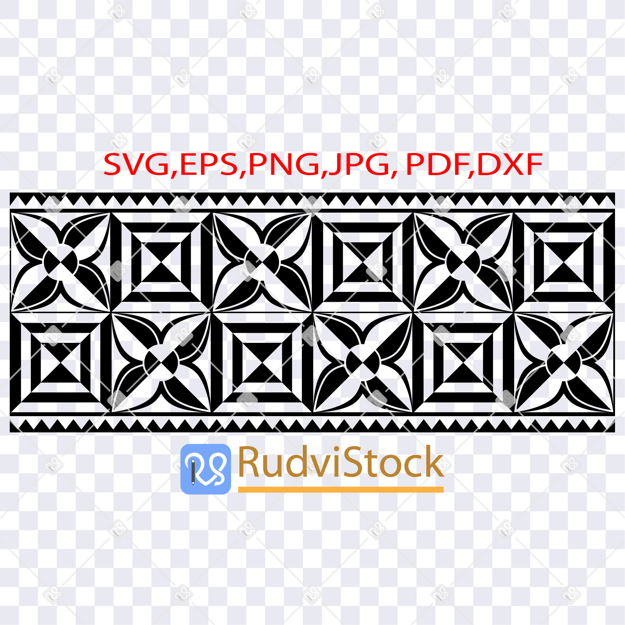 Tongan design seamless border pattern Inspire Uplift