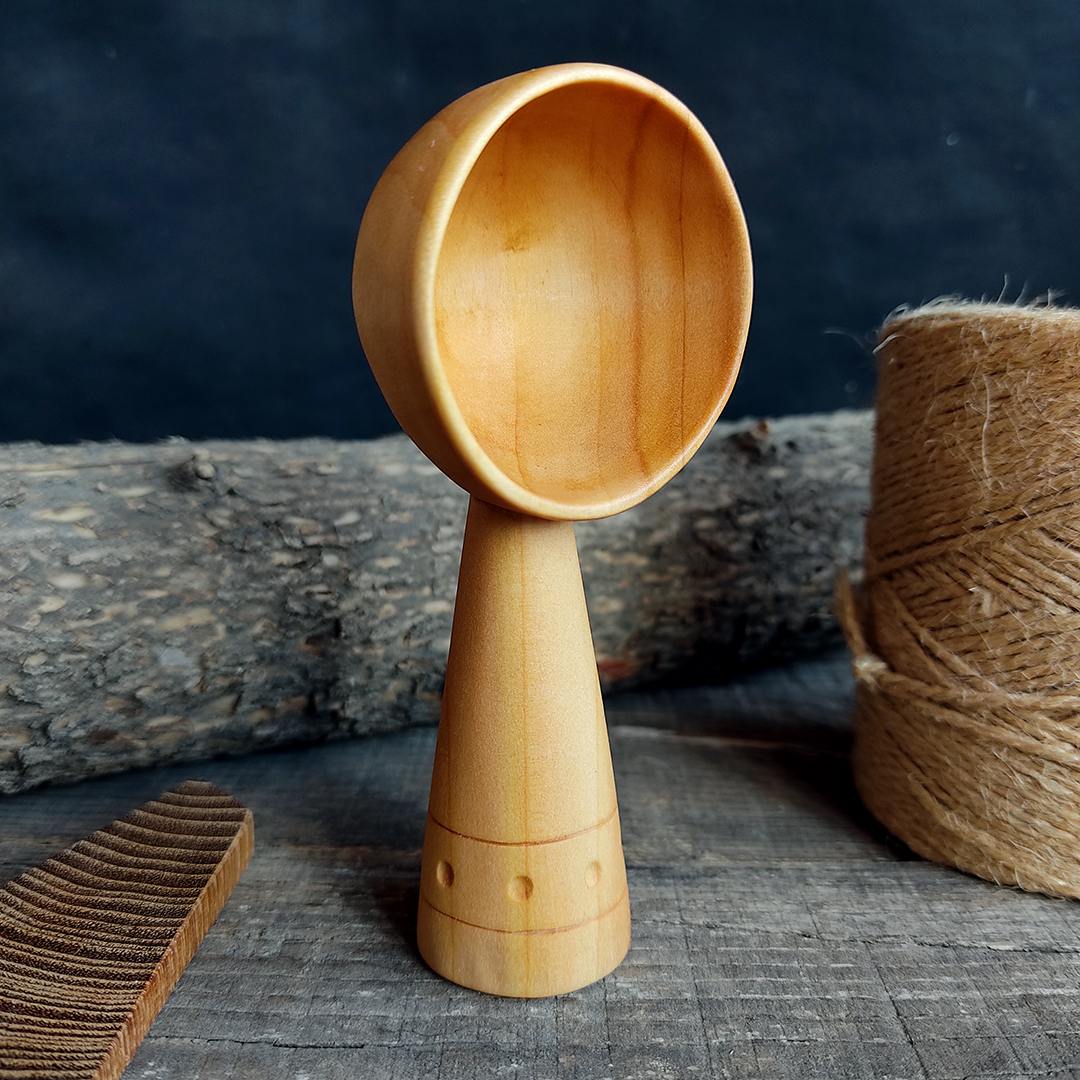 Handmade wooden scoop from natural willow wood Inspire Uplift