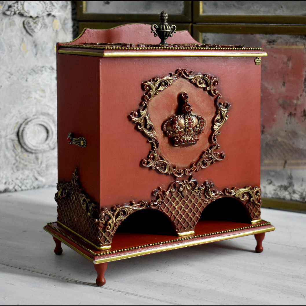 Red Double Teahouse for Storing Disposable Tea Bags CROWN Inspire Uplift