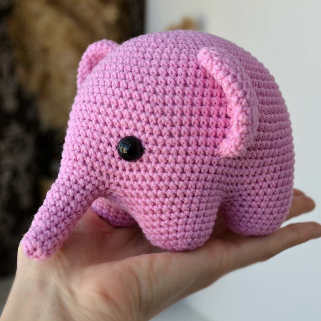 Stuffed elephant plush toy, handmade elephant figurine Inspire Uplift