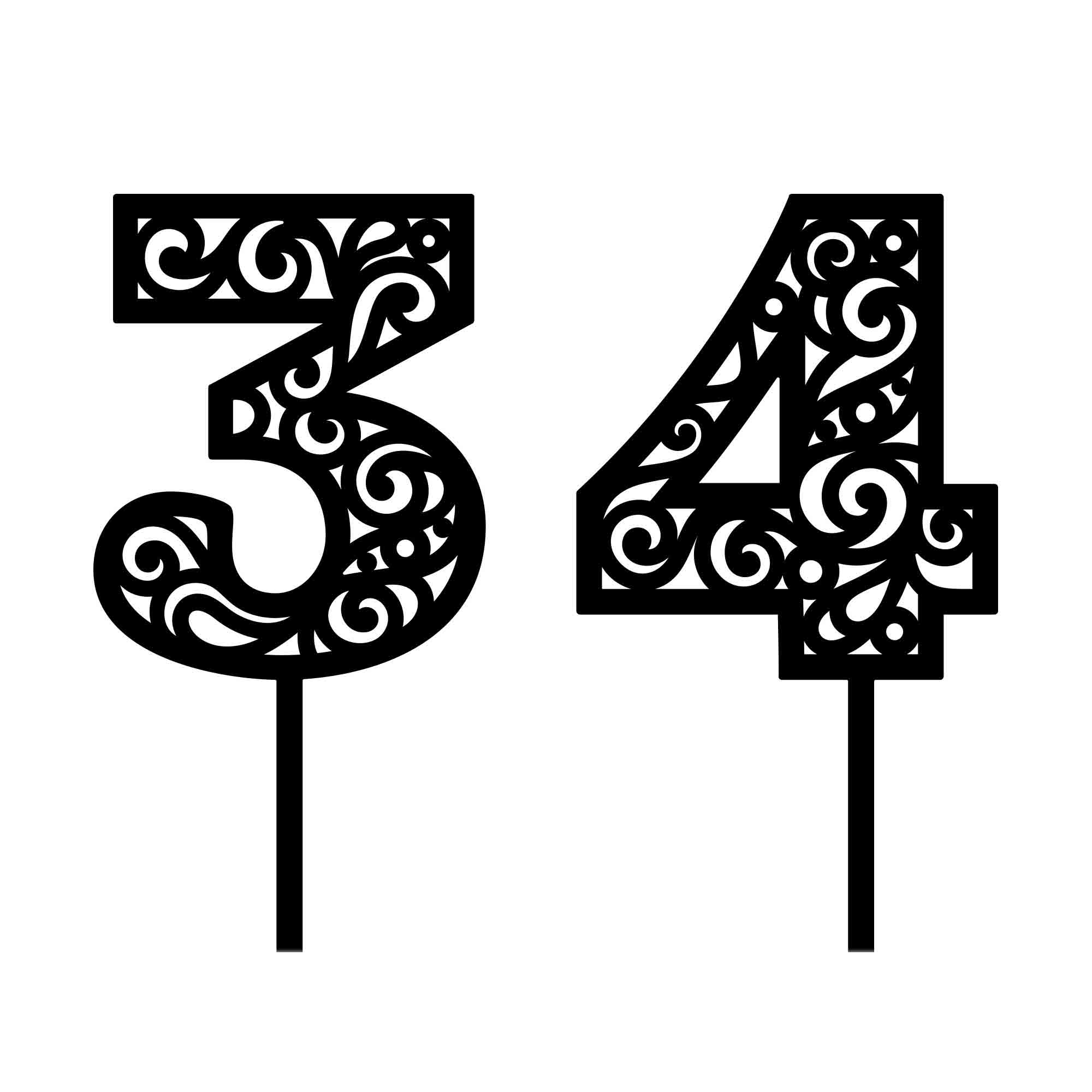 Cake topper svg, shaker cake topper svg, shaker topper numbe - Inspire ...