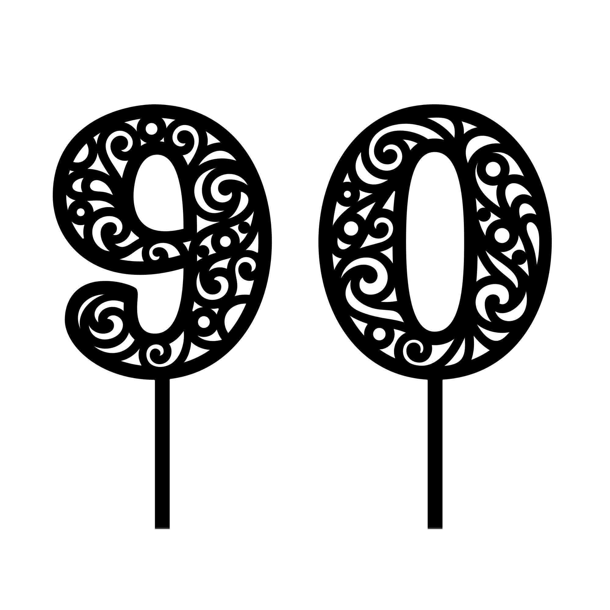 Cake topper svg, shaker cake topper svg, shaker topper numbe - Inspire ...