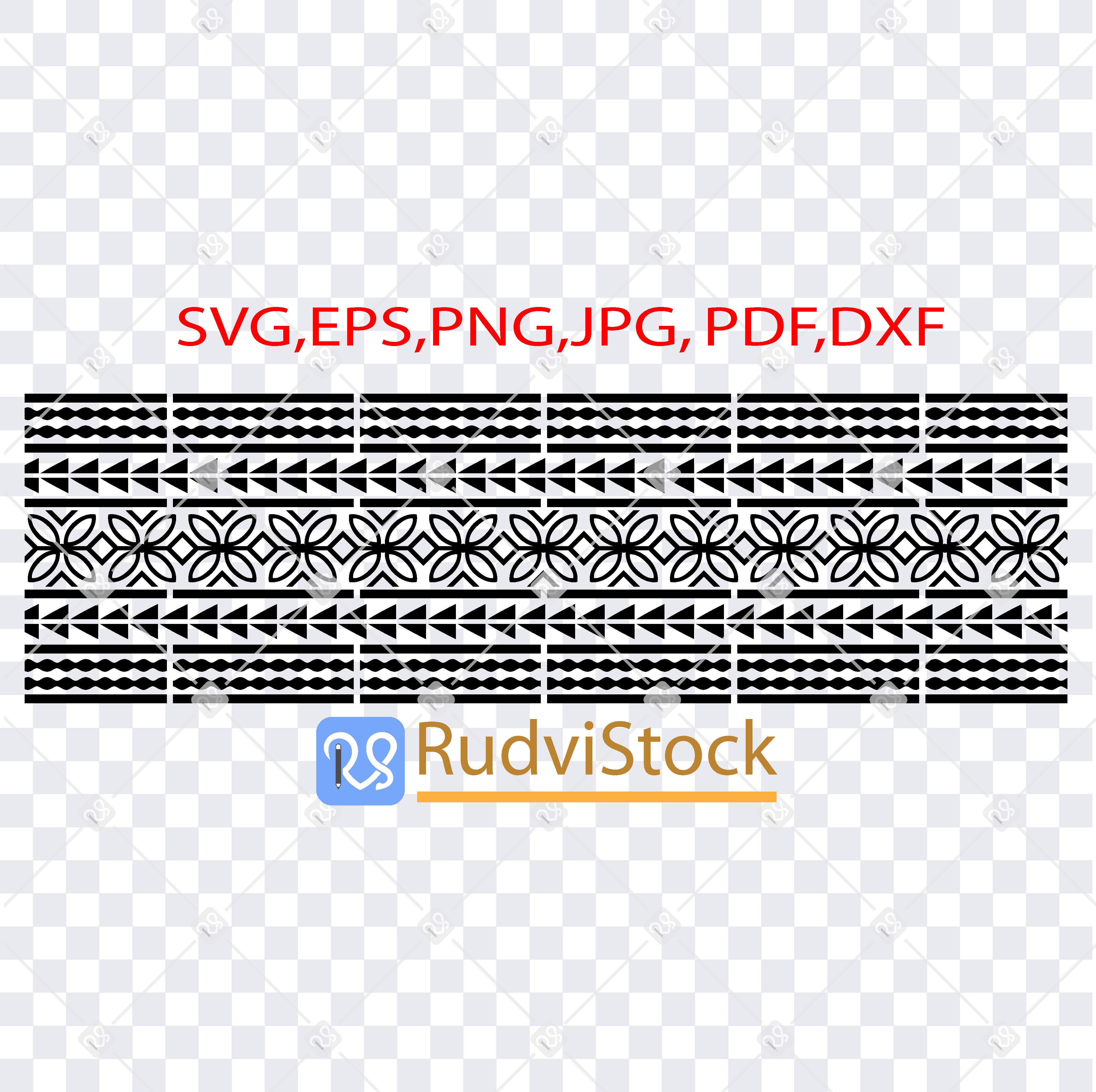 Samoan tribal border stencil - Inspire Uplift