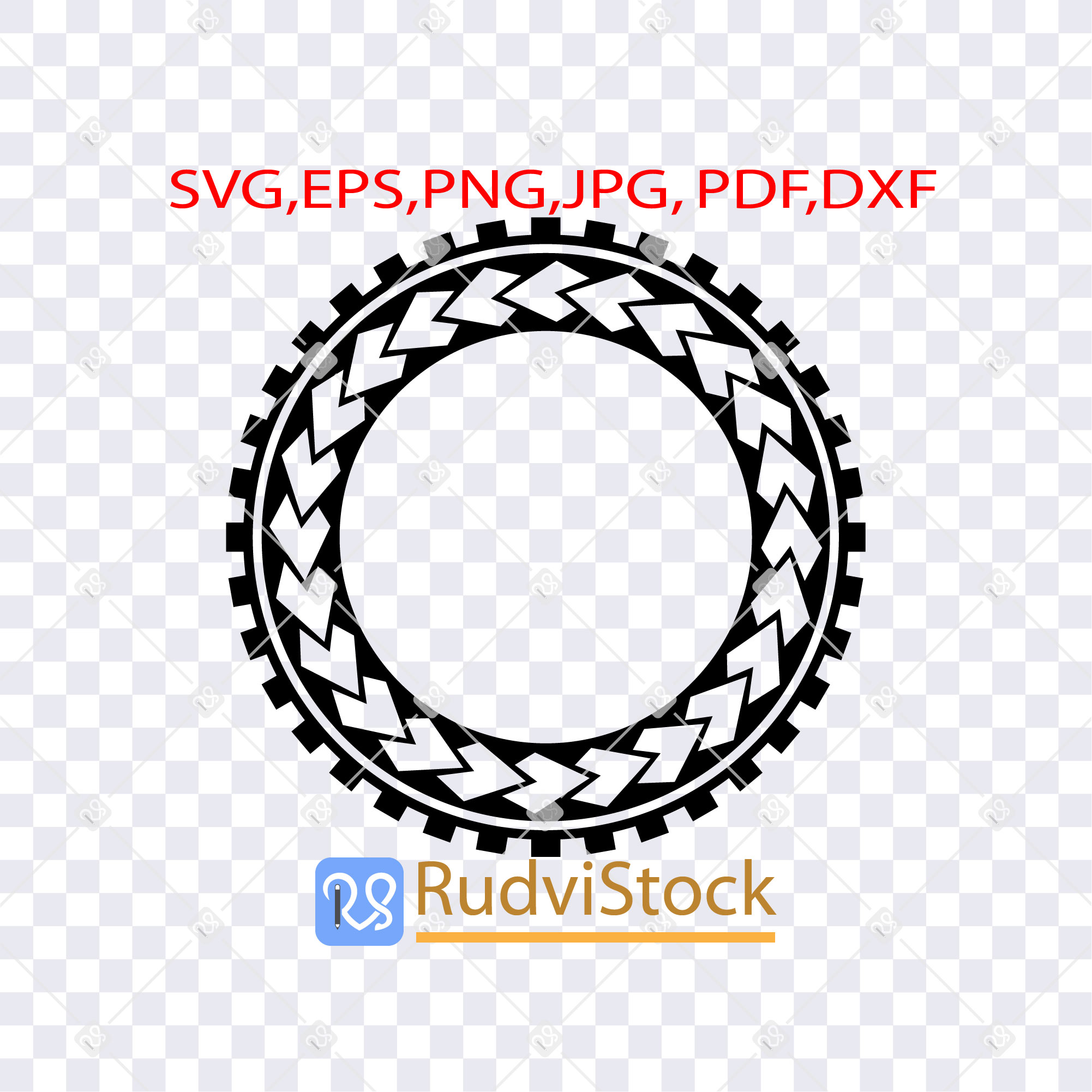 Polynesian tribal circle hoop frame stencil | Inspire Uplift