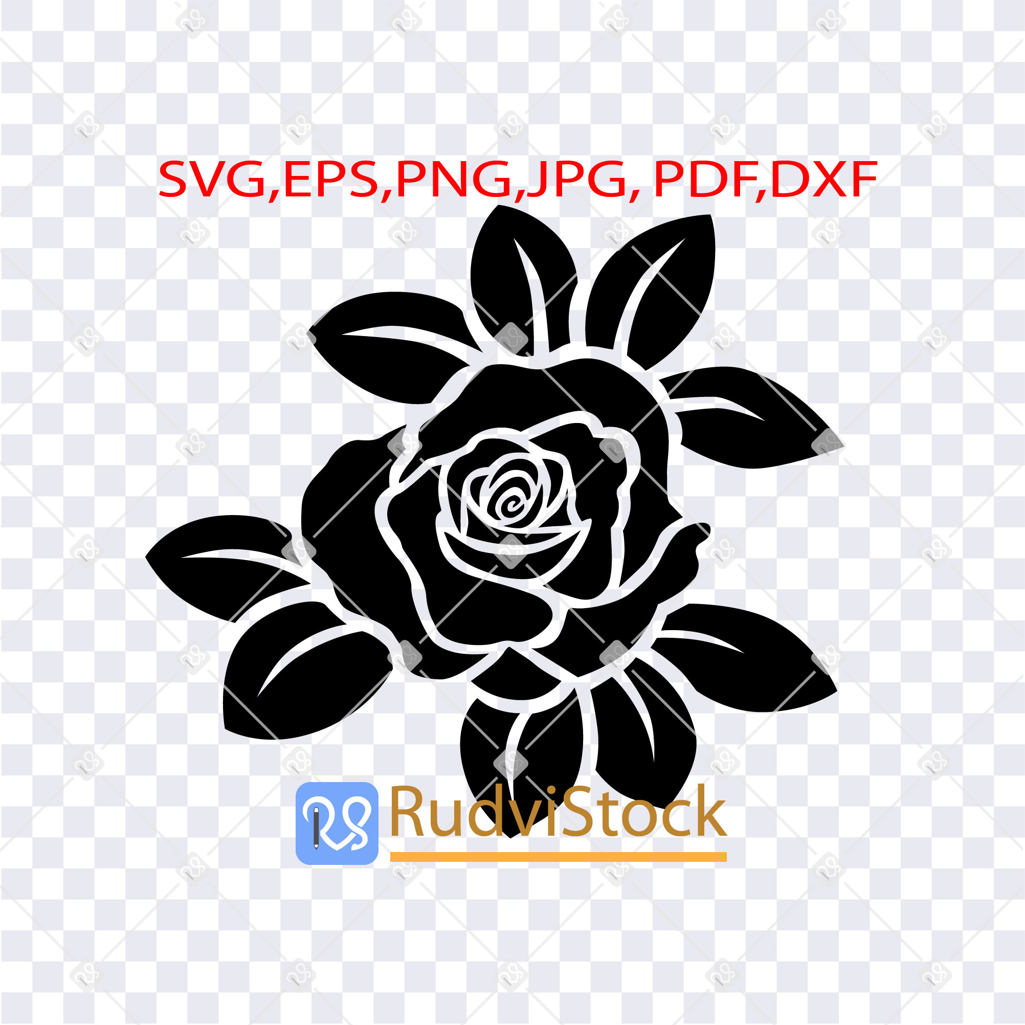 Rose flower tribal design stencil - Inspire Uplift