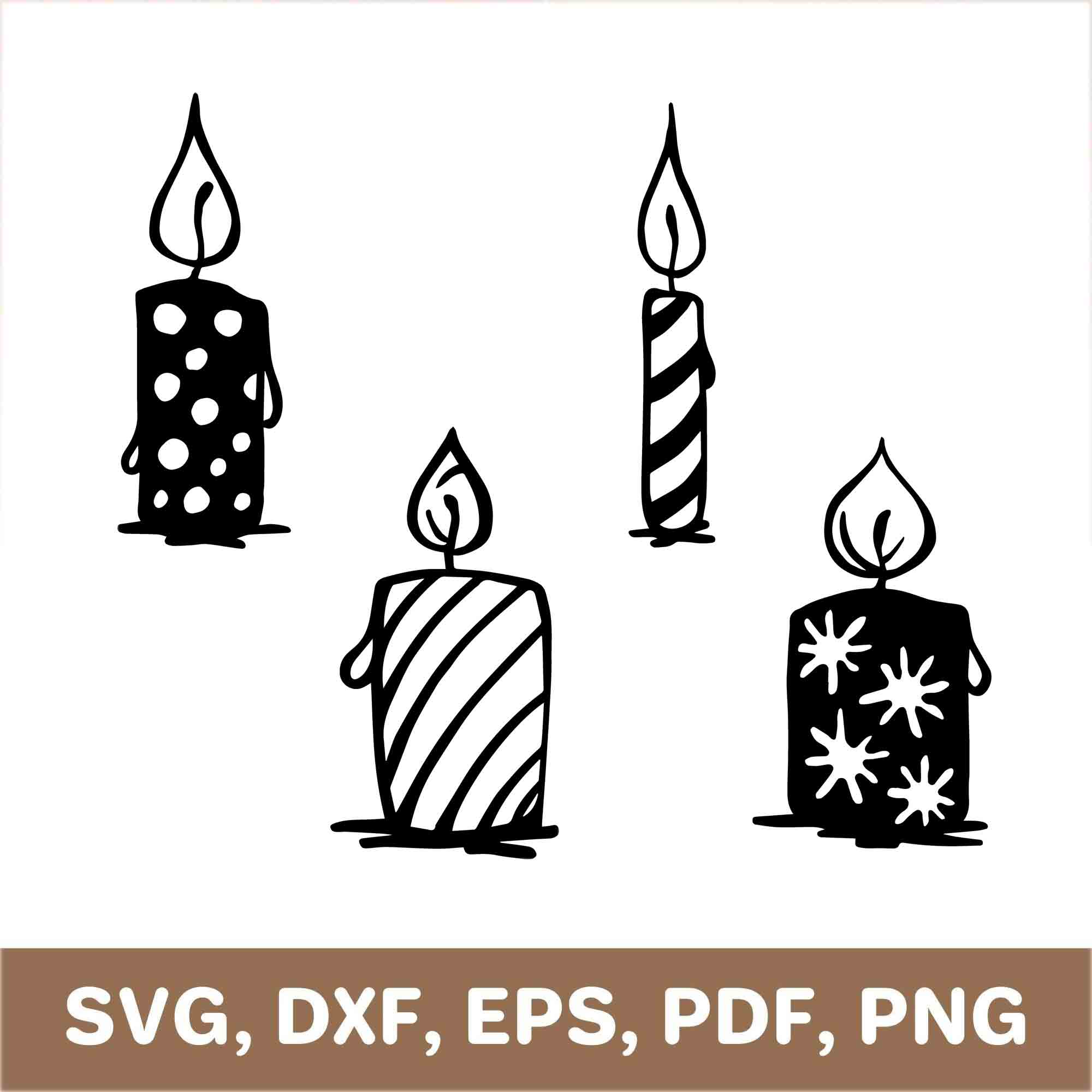 Candle svg, candle template, candle dxf, candle png, candle Inspire