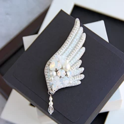 Brooch wing Beaded angel wing brooch pin Bird wing brooch Je - Inspire ...
