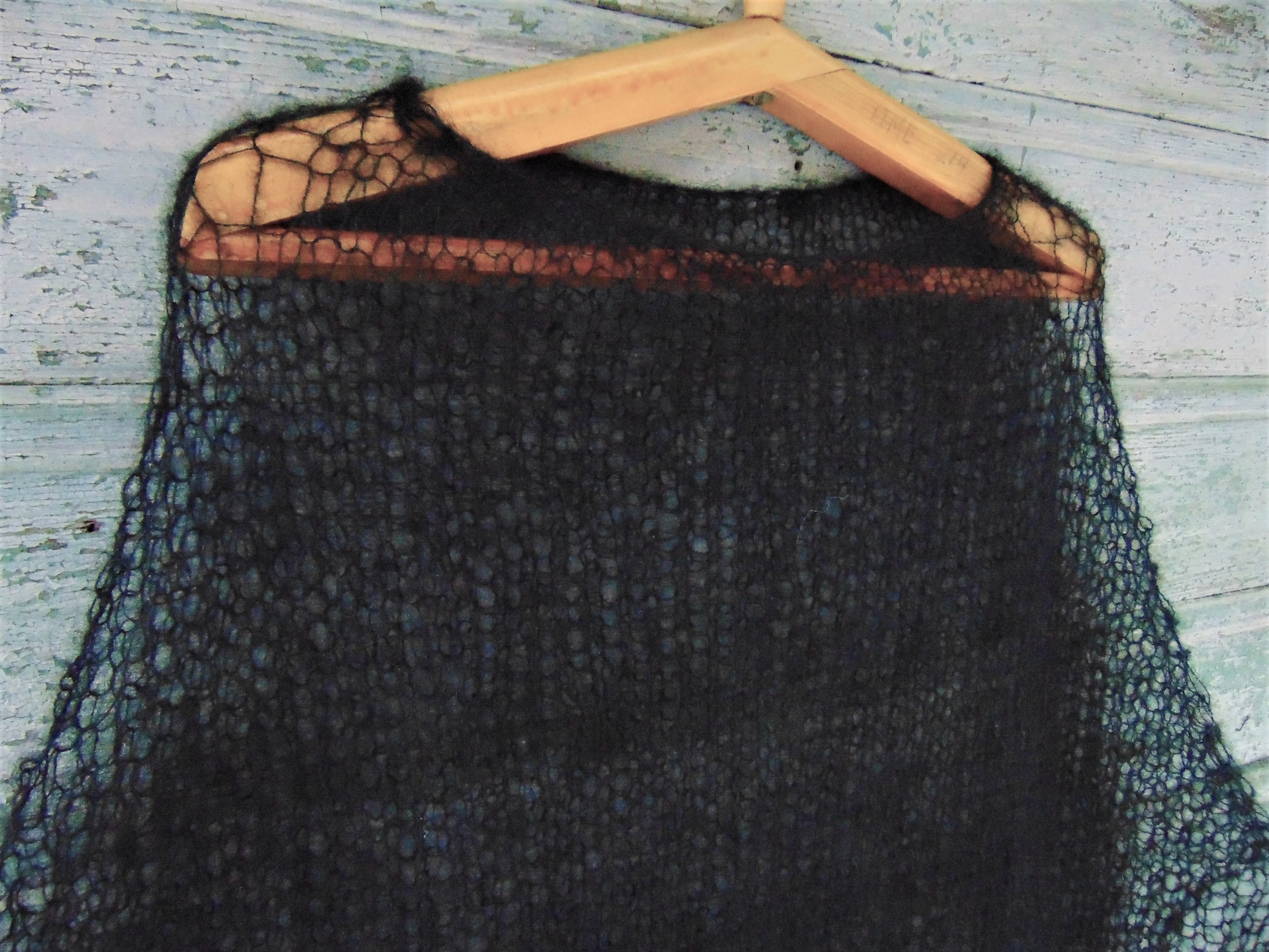 Monika Cropped Mohair Vest in Navy