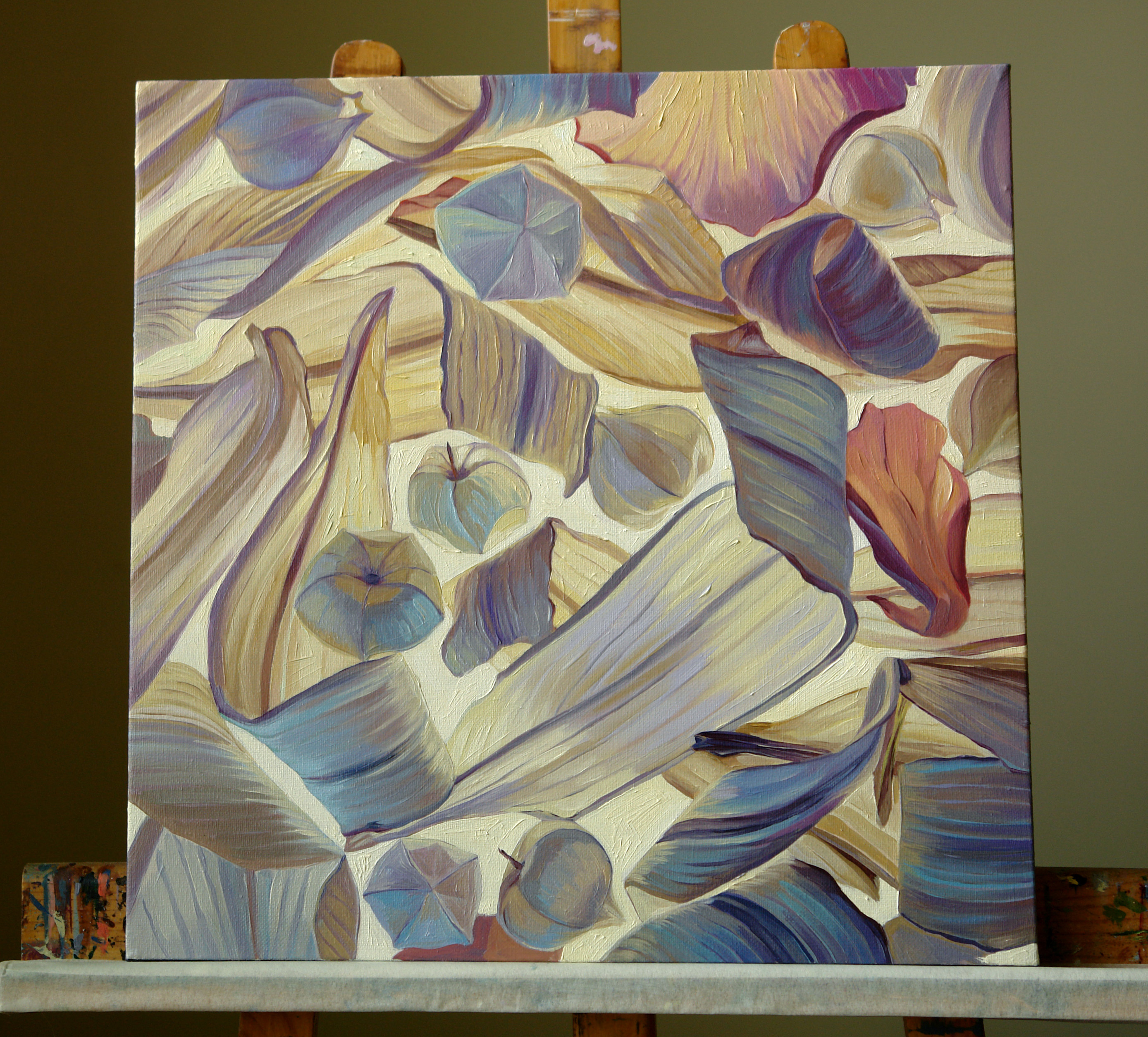 Dried flowers Original oil painting Dried flowers home decor Inspire