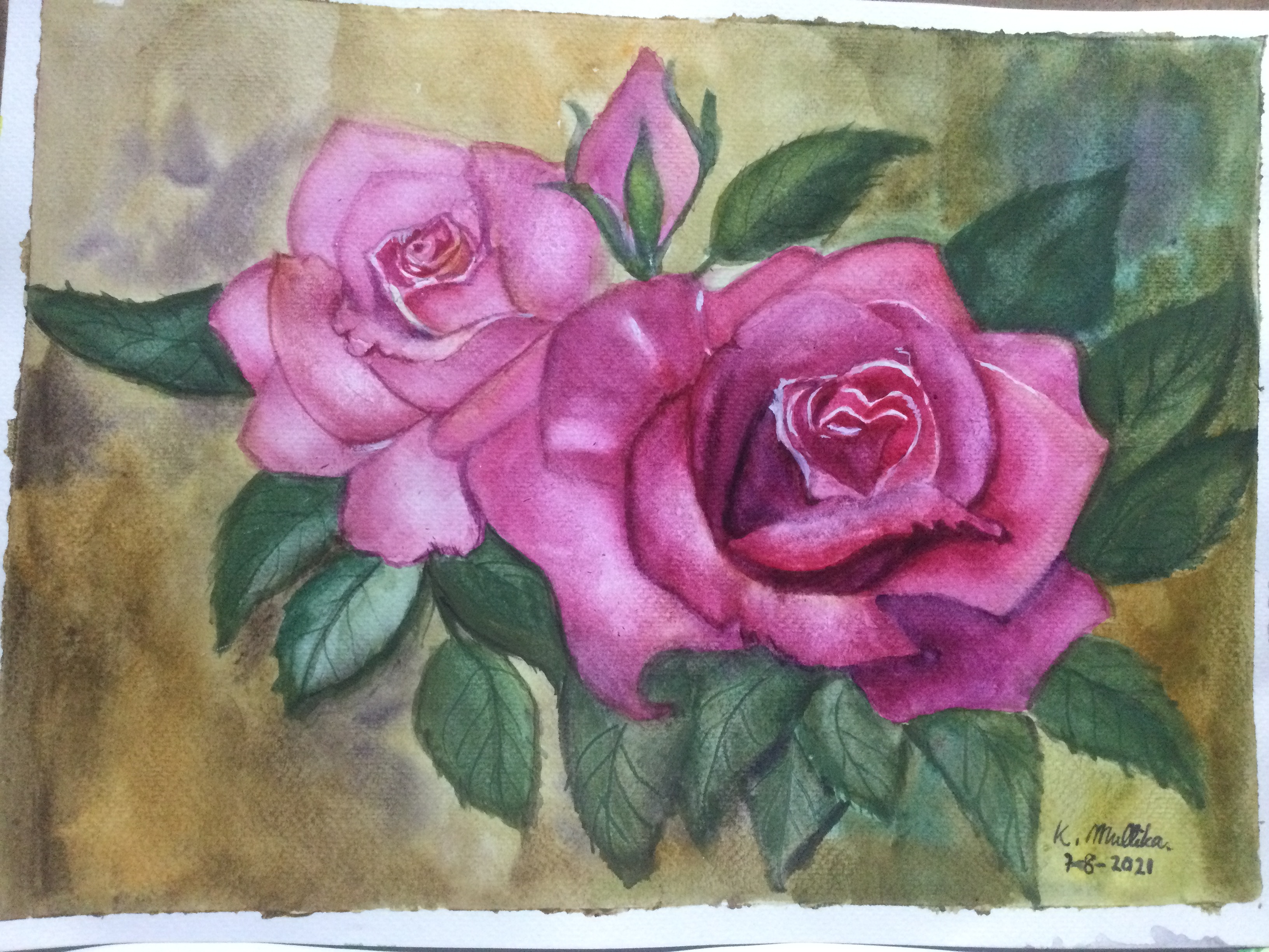 Original watercolor painting by Handkub Art Inspire Uplift