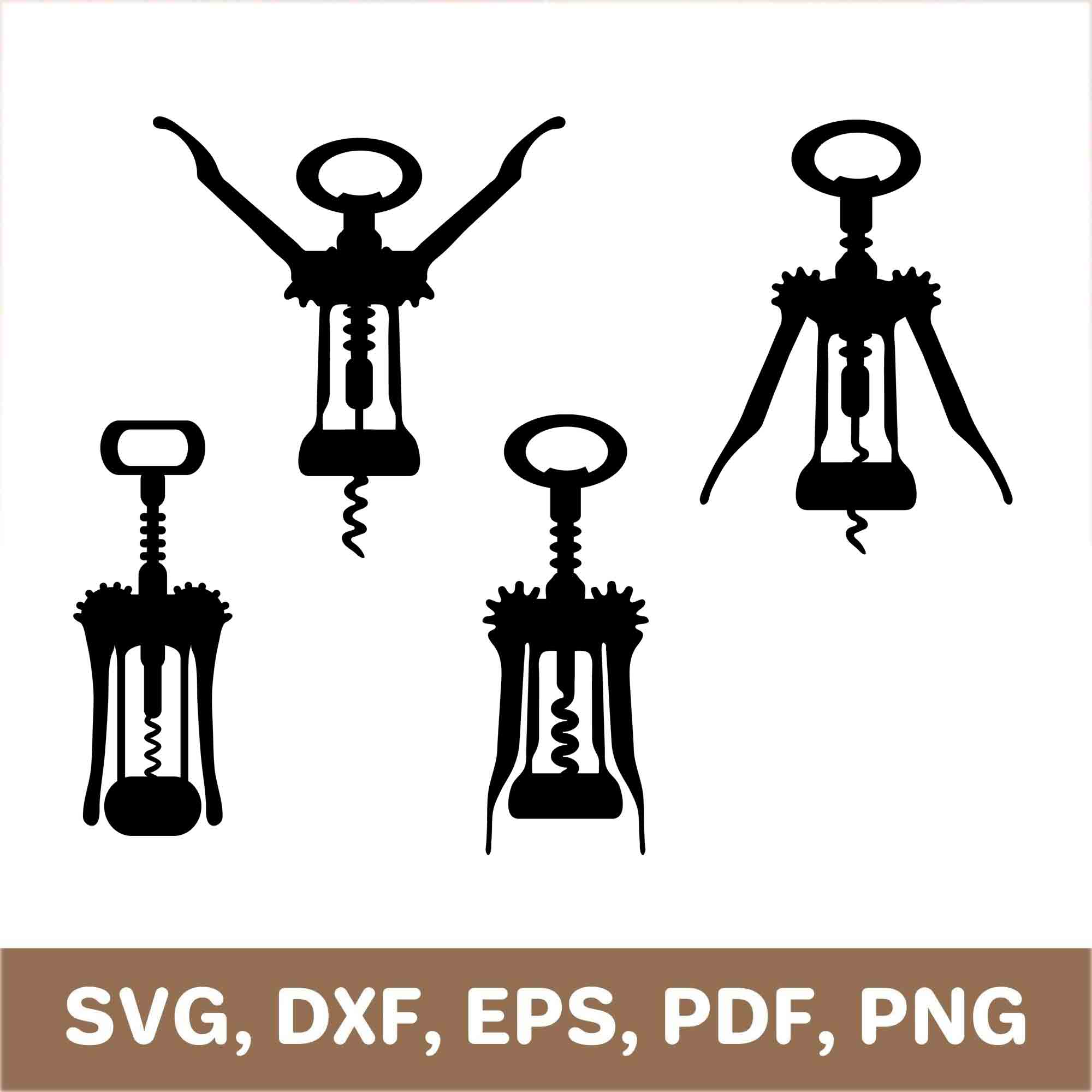 Corkscrew svg, corkscrew dxf, corkscrew png, corkscrew cut f Inspire