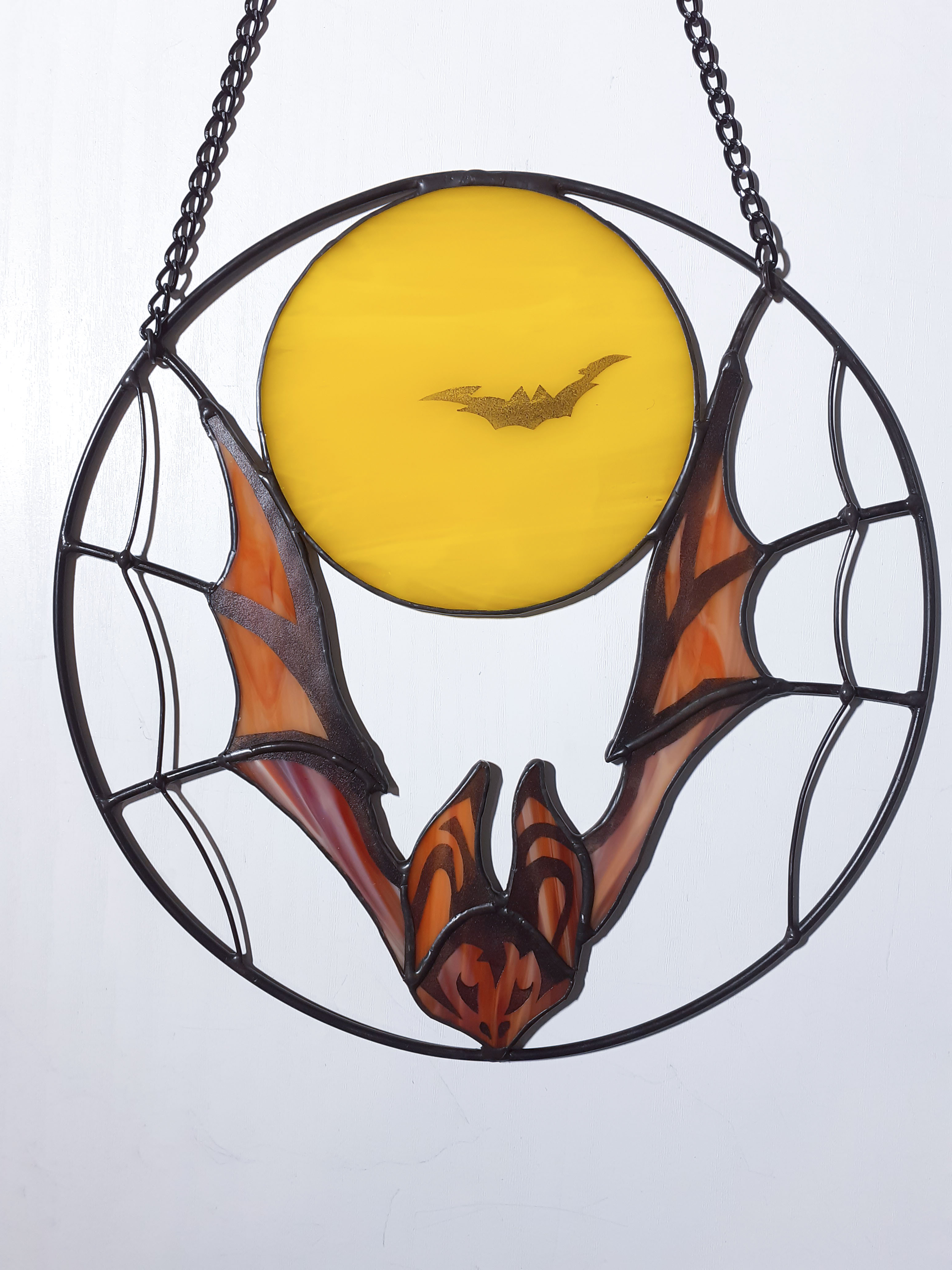 Stained Glass Bat Stained Glass Window Hanging Bats, Gothic - Inspire ...