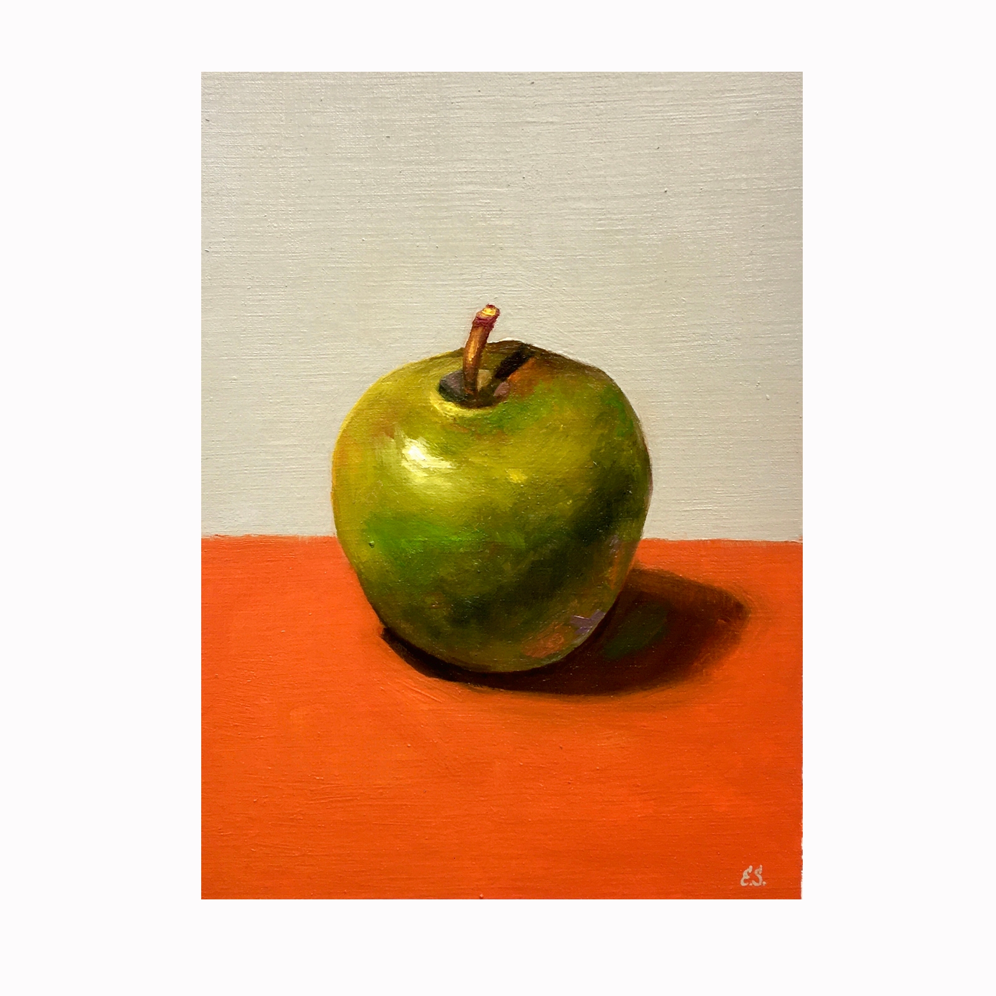 Apple Painting Fruit Original Art Still Life Artwork Realism Inspire