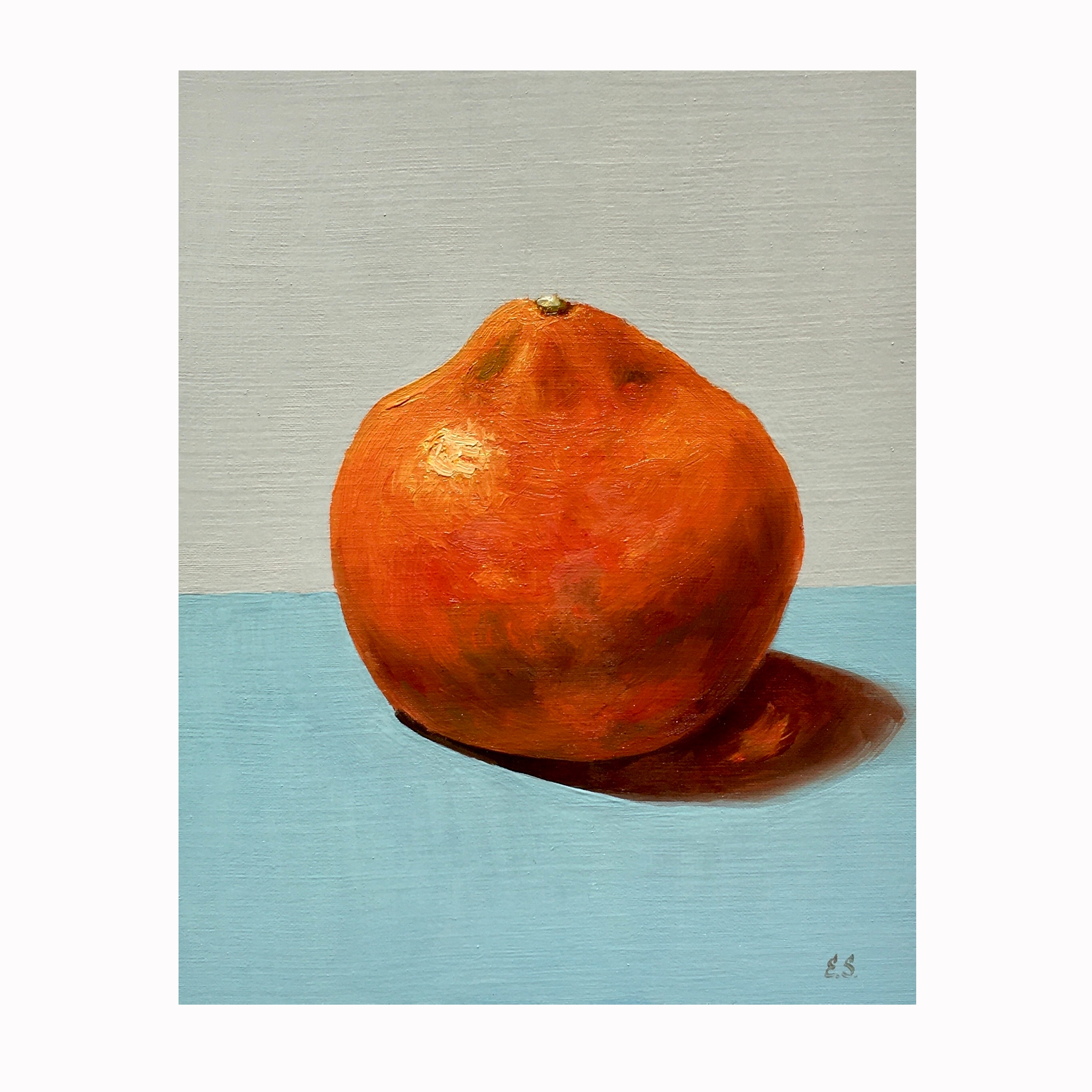 Orange Painting Realism Original Art Fruit Artwork Inspire Uplift
